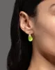 Lucite Arched Small Post Earring- Neon Green sold by Alexis Bittar