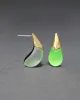 Lucite Arched Small Post Earring- Neon Green sold by Alexis Bittar