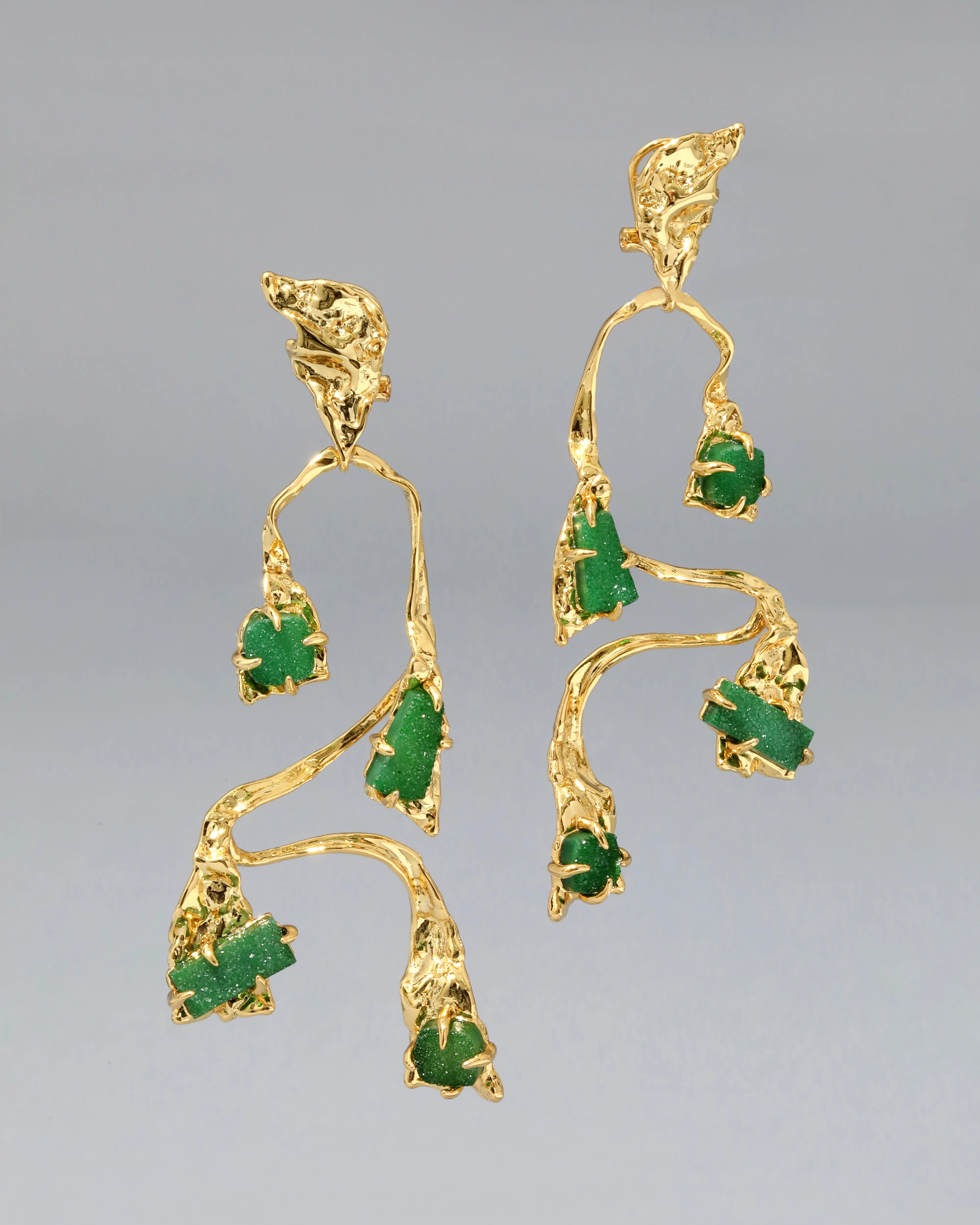 Mobile Green Druzy Large Balance Earring sold by Alexis Bittar