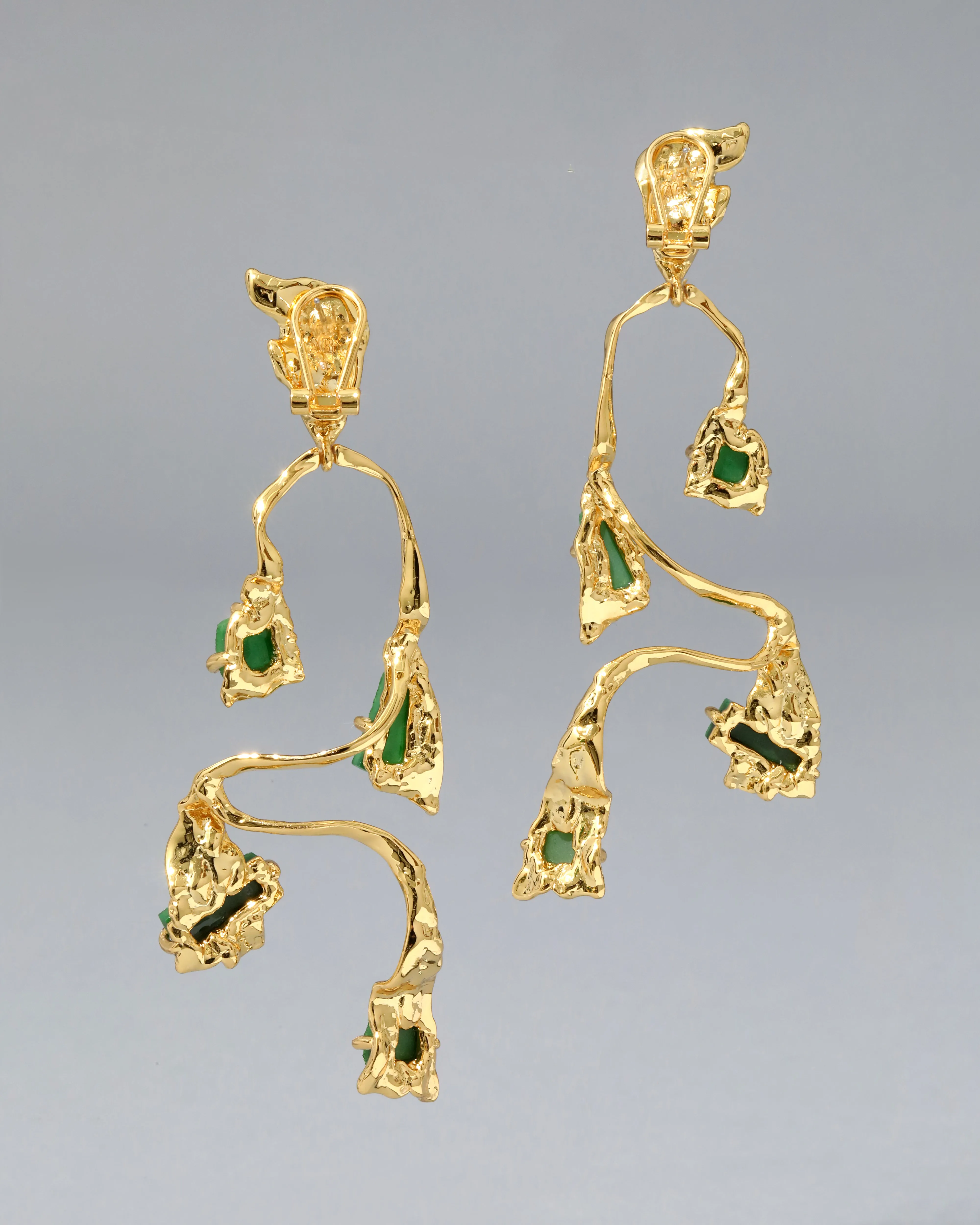 Mobile Green Druzy Large Balance Earring sold by Alexis Bittar product image thumbnail 3