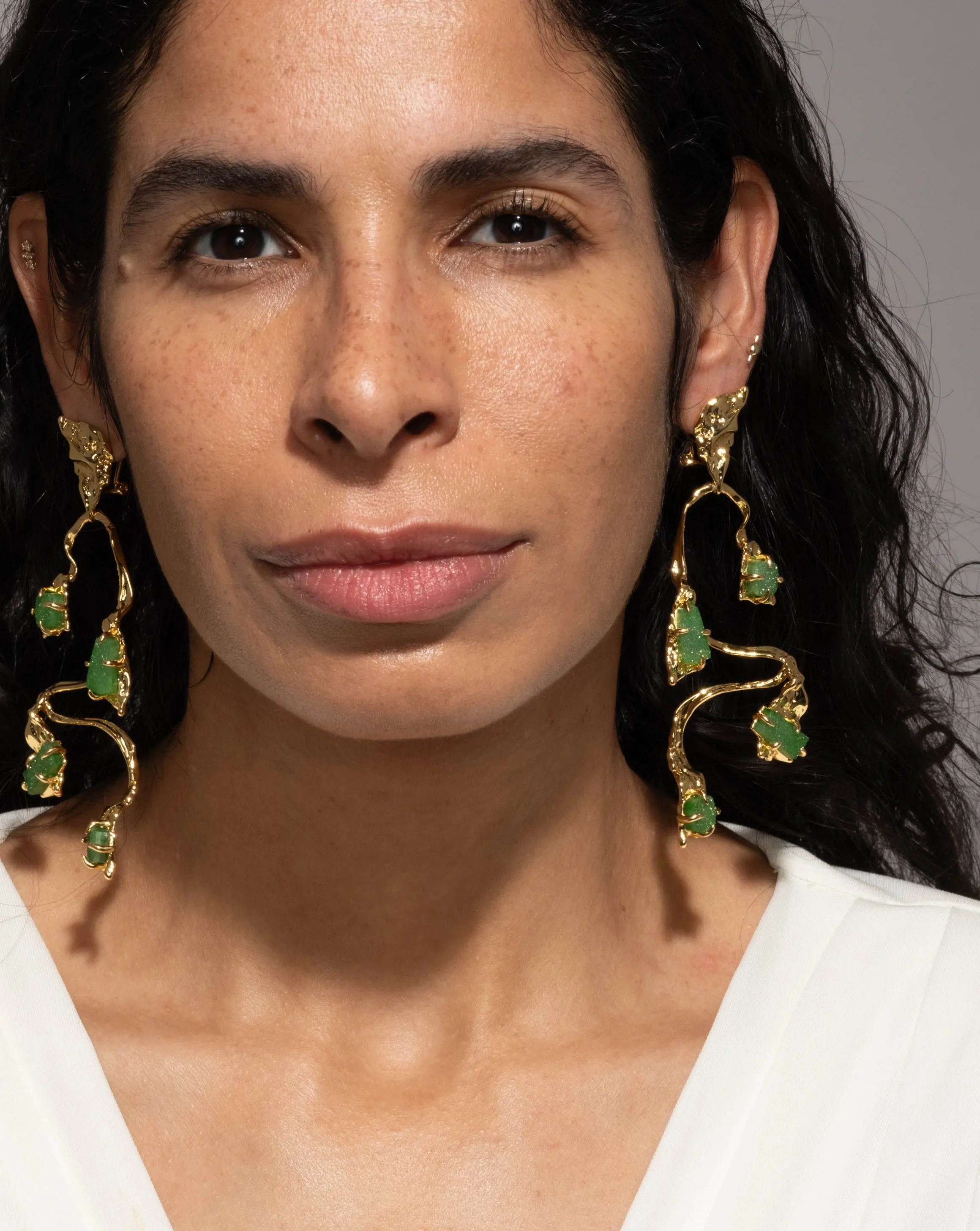 Mobile Green Druzy Large Balance Earring sold by Alexis Bittar product image thumbnail 2