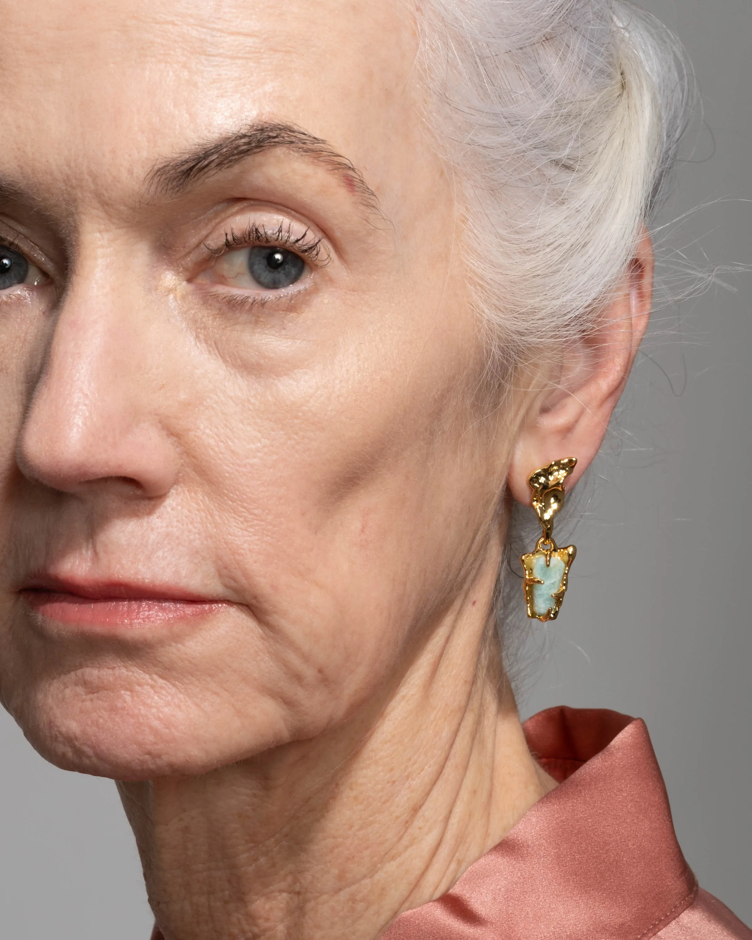 Mobile Amazonite Small Drop Post Earring sold by Alexis Bittar product image thumbnail 3