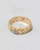 Antique 1920s 14k Gold & Diamond Floral Band Ring sold by Alexis Bittar