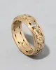 Antique 1920s 14k Gold & Diamond Floral Band Ring sold by Alexis Bittar