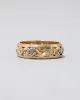 Antique 1920s 14k Gold & Diamond Floral Band Ring sold by Alexis Bittar