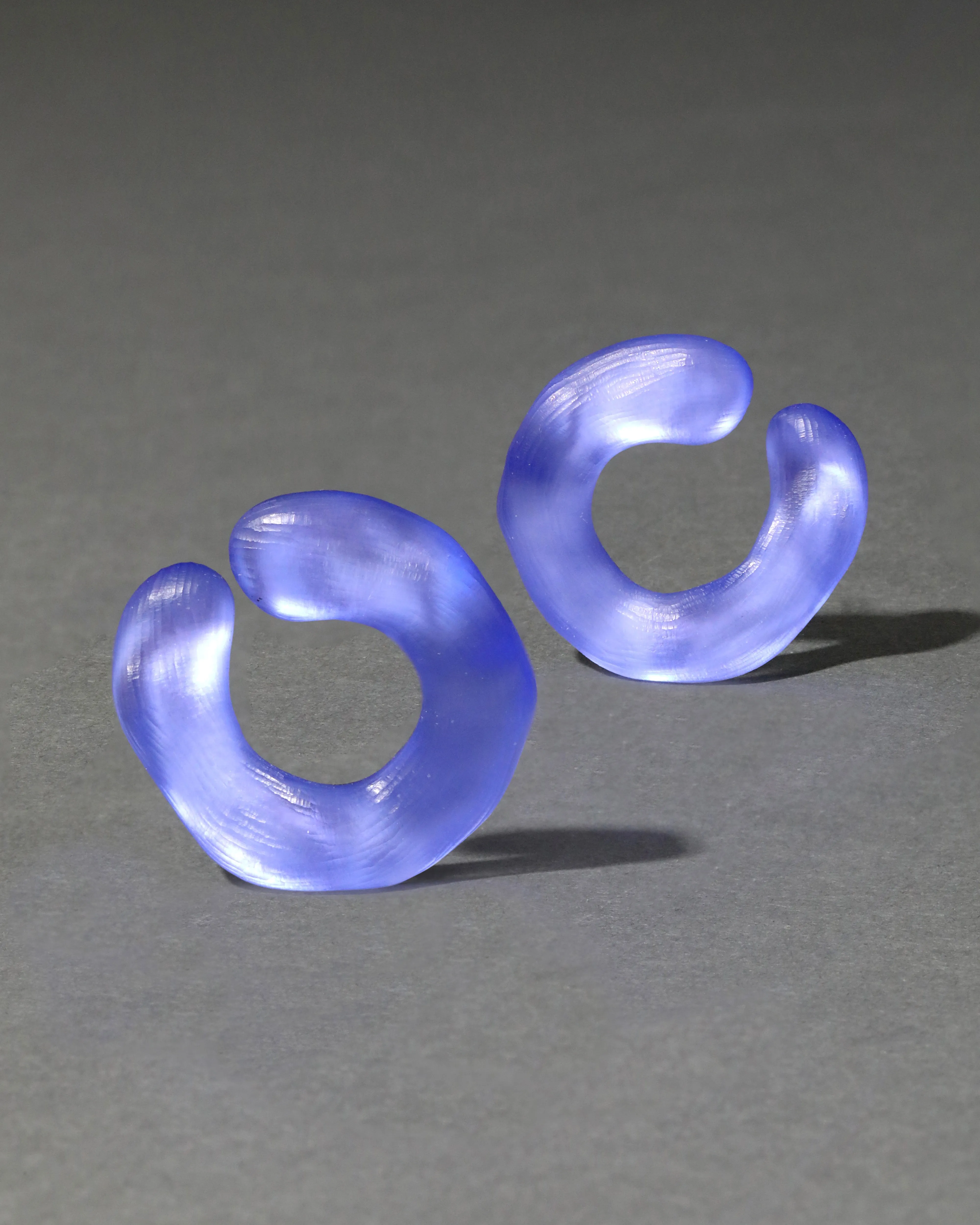 Lucite Large Front Facing Hoop Earring- Electric Violet sold by Alexis Bittar