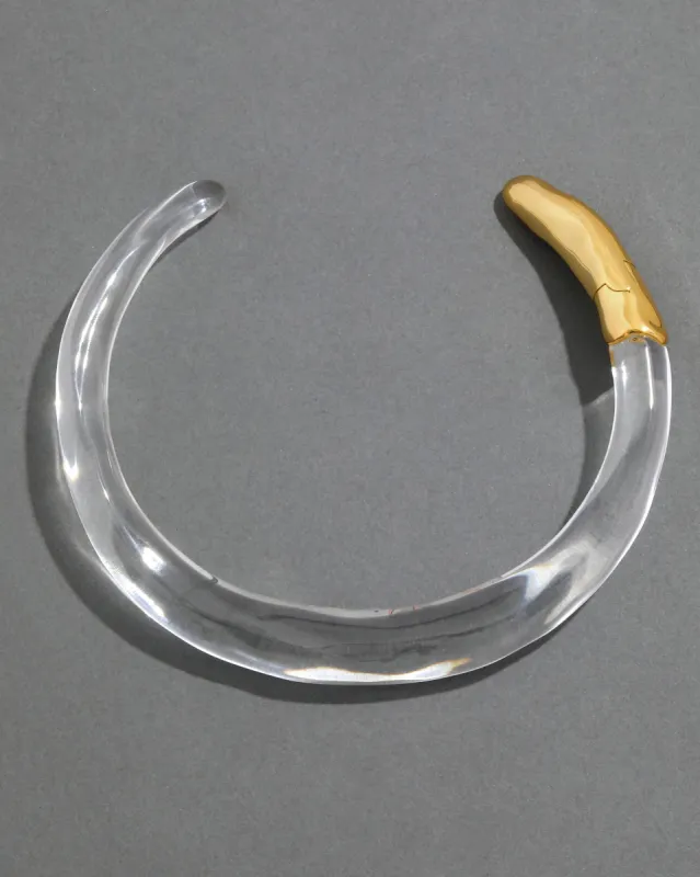 Clear Lucite Hinge Collar sold by Alexis Bittar