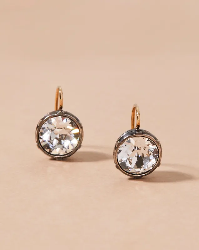 Paste Stone Sterling Silver Wire Drop Earrings made by Alexis Bittar