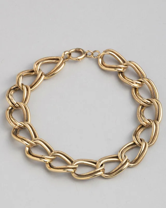 Antique Early 1900s 14k Gold Link Bracelet sold by Alexis Bittar