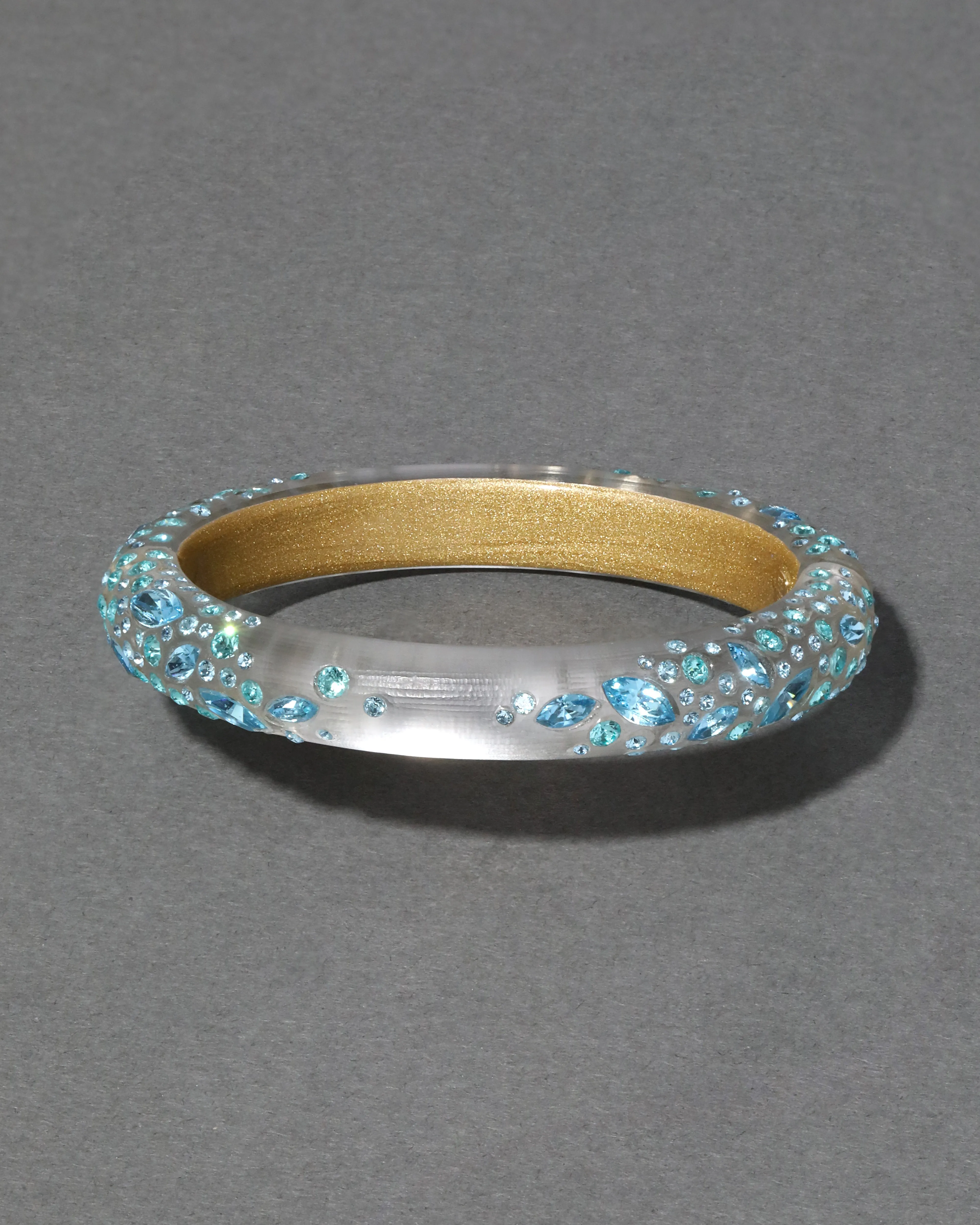 Confetti Crystal Lucite Skinny Hinge Bracelet- Pewter sold by Alexis Bittar product image thumbnail 3