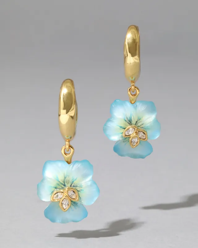 Pansy Petite Lucite Hoop Earring- Lake Pansy sold by Alexis Bittar