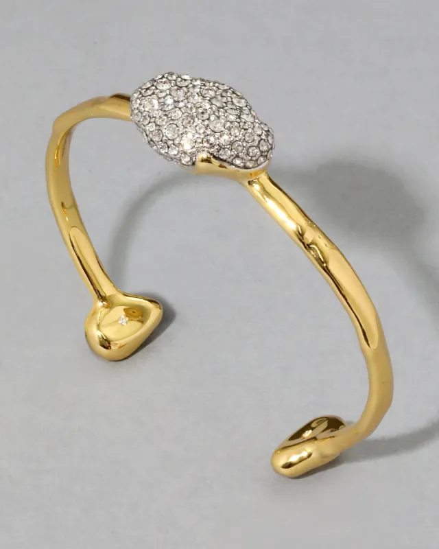 Solanales Crystal Pebble Skinny Cuff Bracelet sold by Alexis Bittar