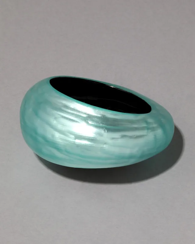 Puffy Lucite Tapered Bangle Bracelet- Mint Green sold by Alexis Bittar