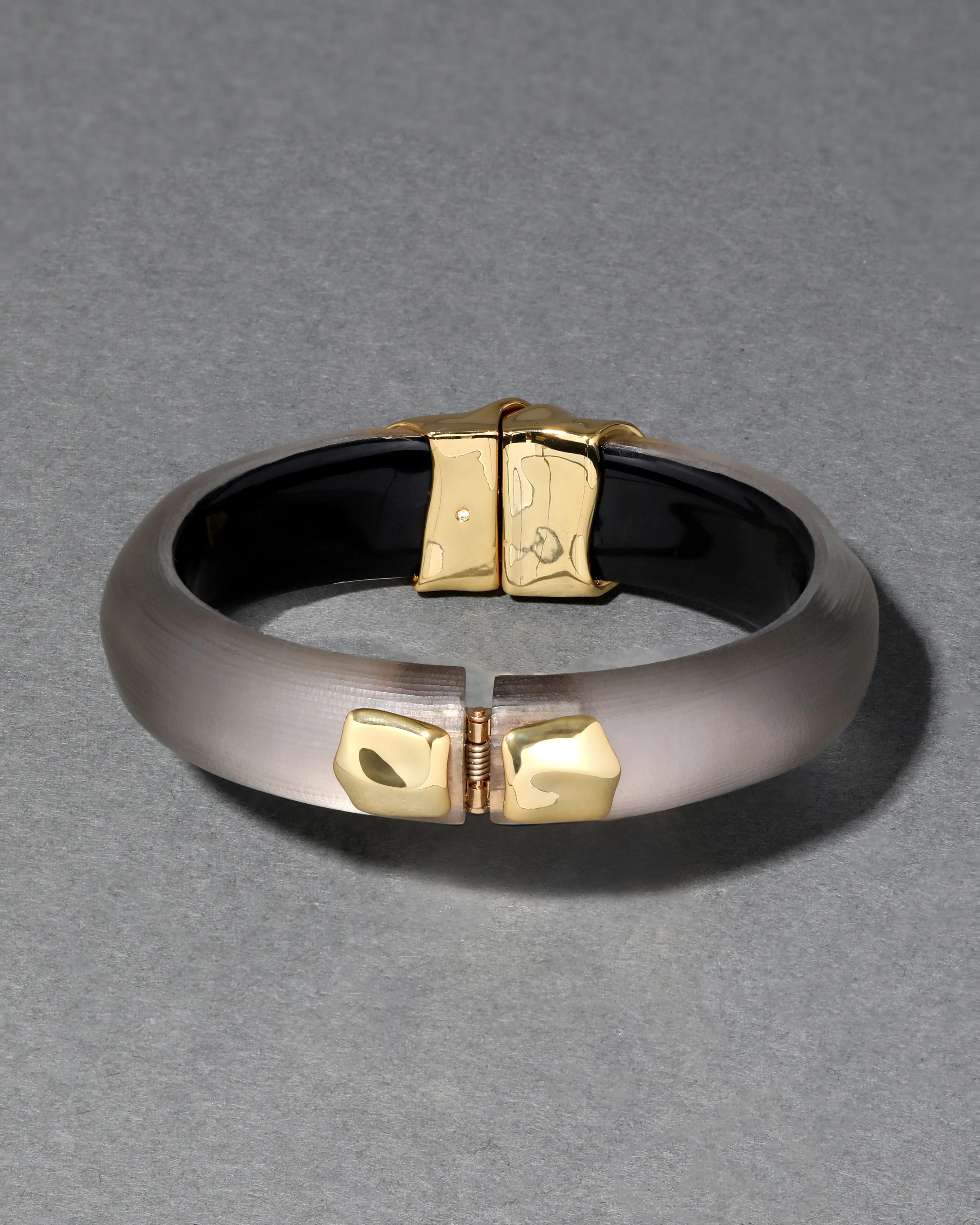 Molten Gold Lucite Hinge Bracelet- Chocolate sold by Alexis Bittar product image thumbnail 5
