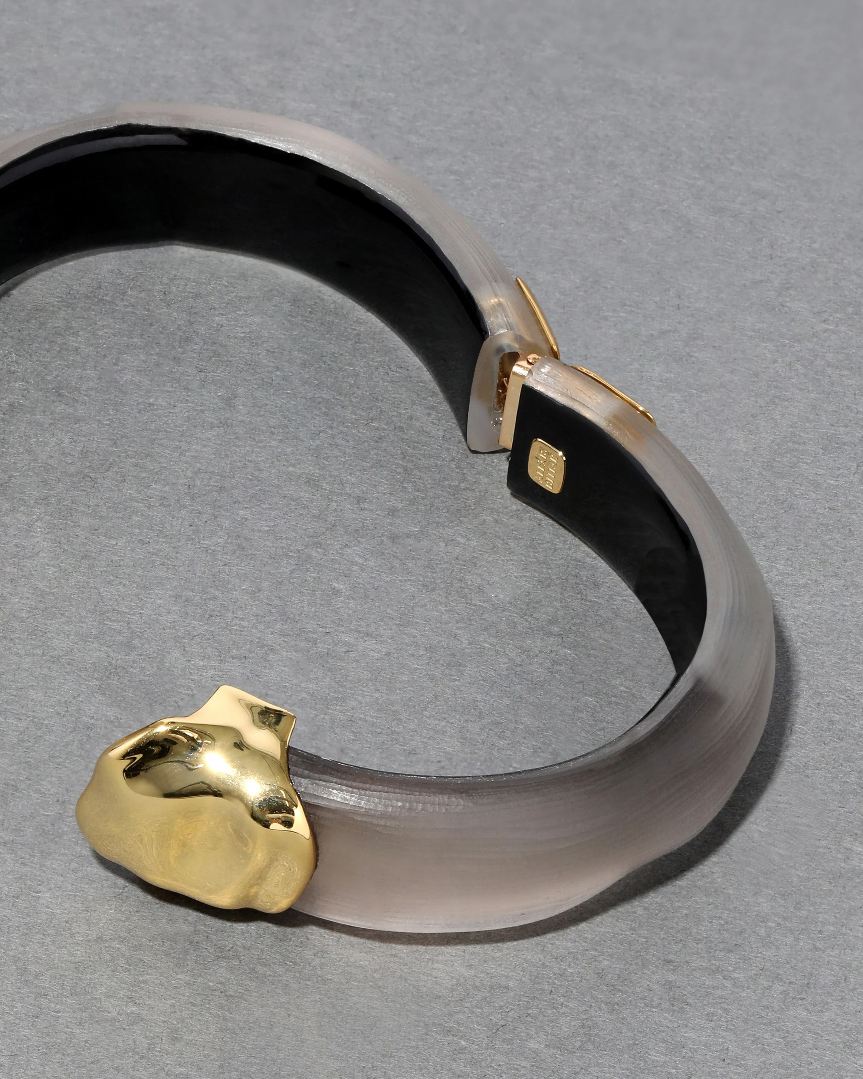 Molten Gold Lucite Hinge Bracelet- Chocolate sold by Alexis Bittar product image thumbnail 4