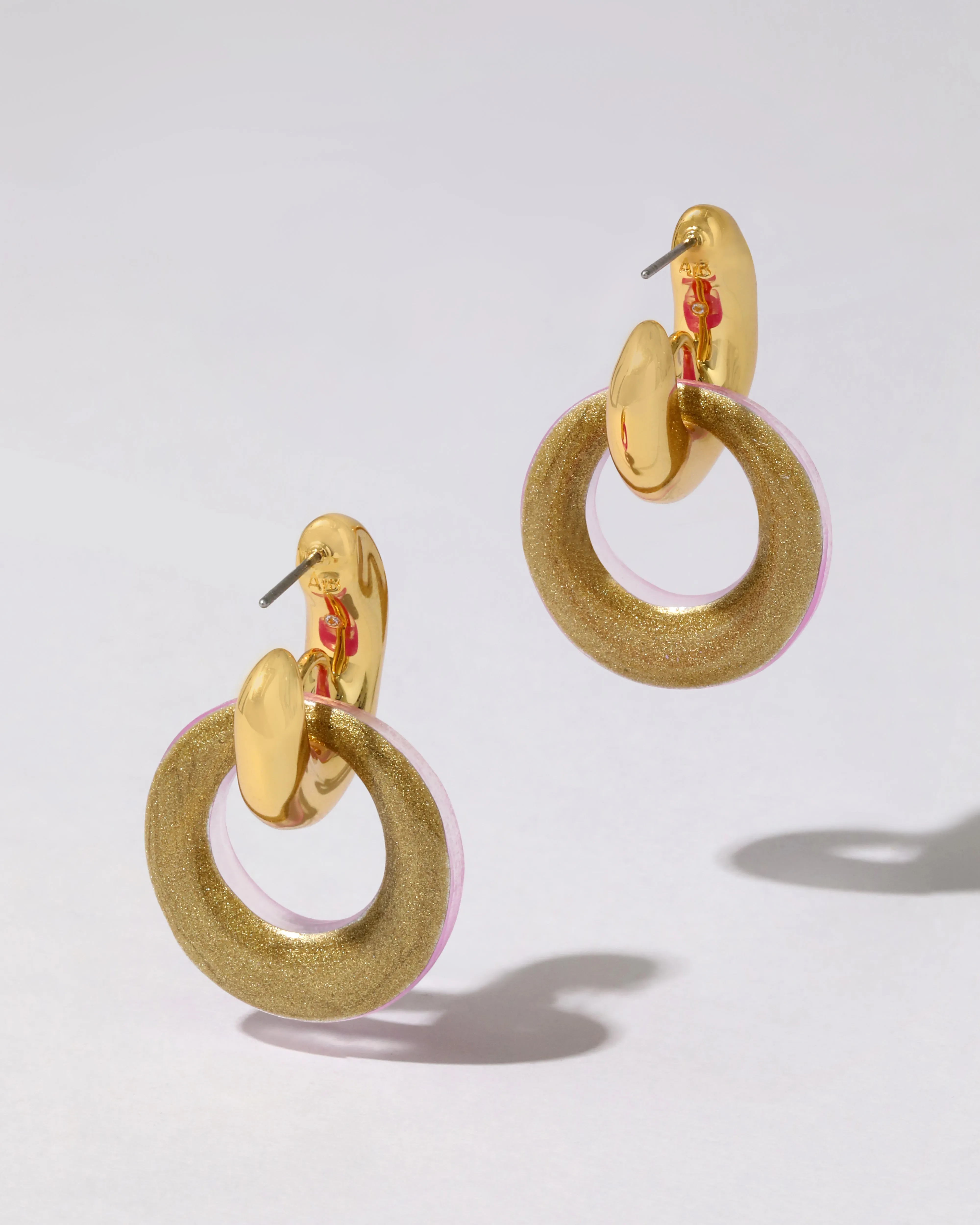 Liquid Lucite Door Knocker Earring- Azalea sold by Alexis Bittar product image thumbnail 4