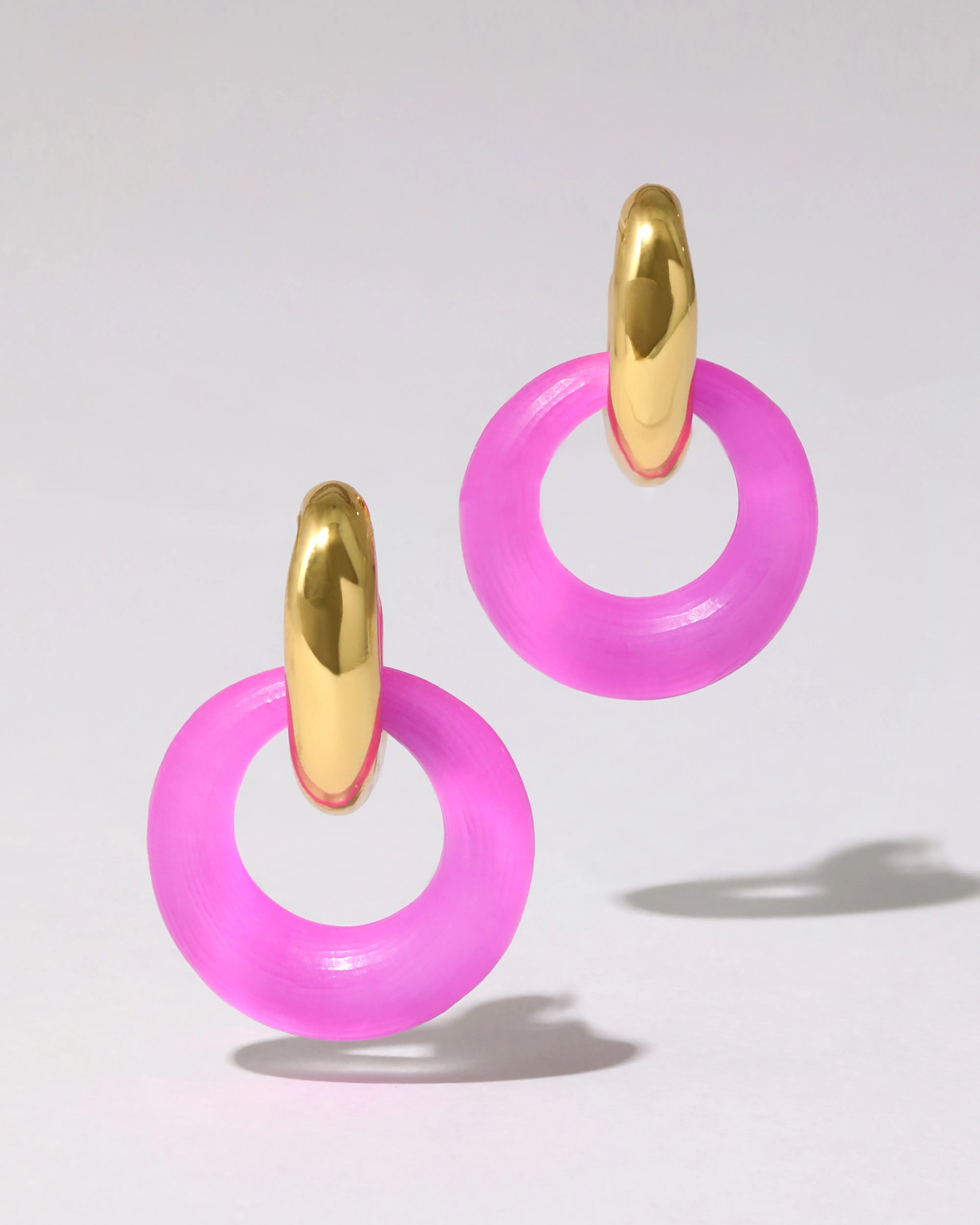 Liquid Lucite Door Knocker Earring- Azalea sold by Alexis Bittar