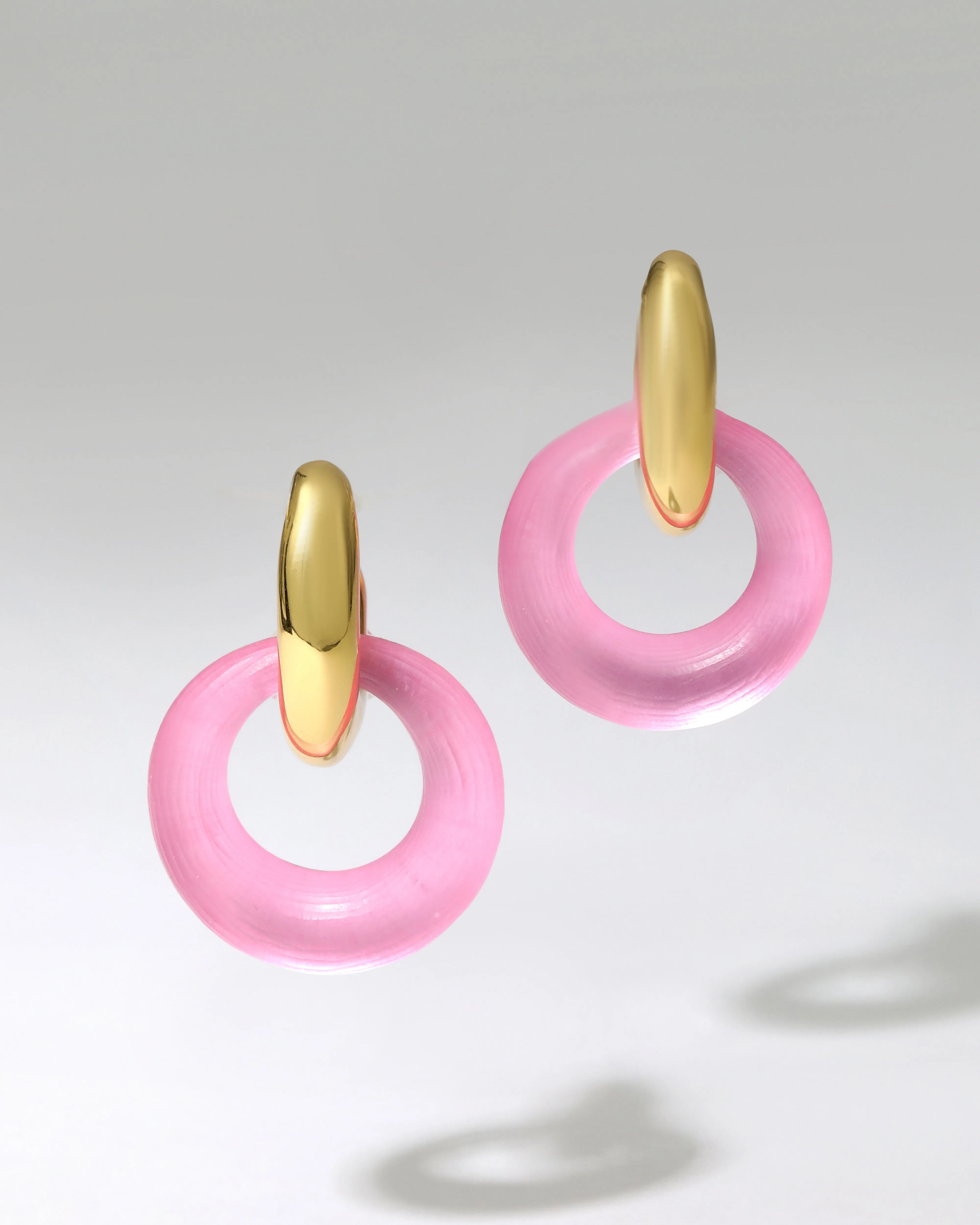 Luminous Lucite Door Knocker Earring- Candy Pink sold by Alexis Bittar product image thumbnail 2