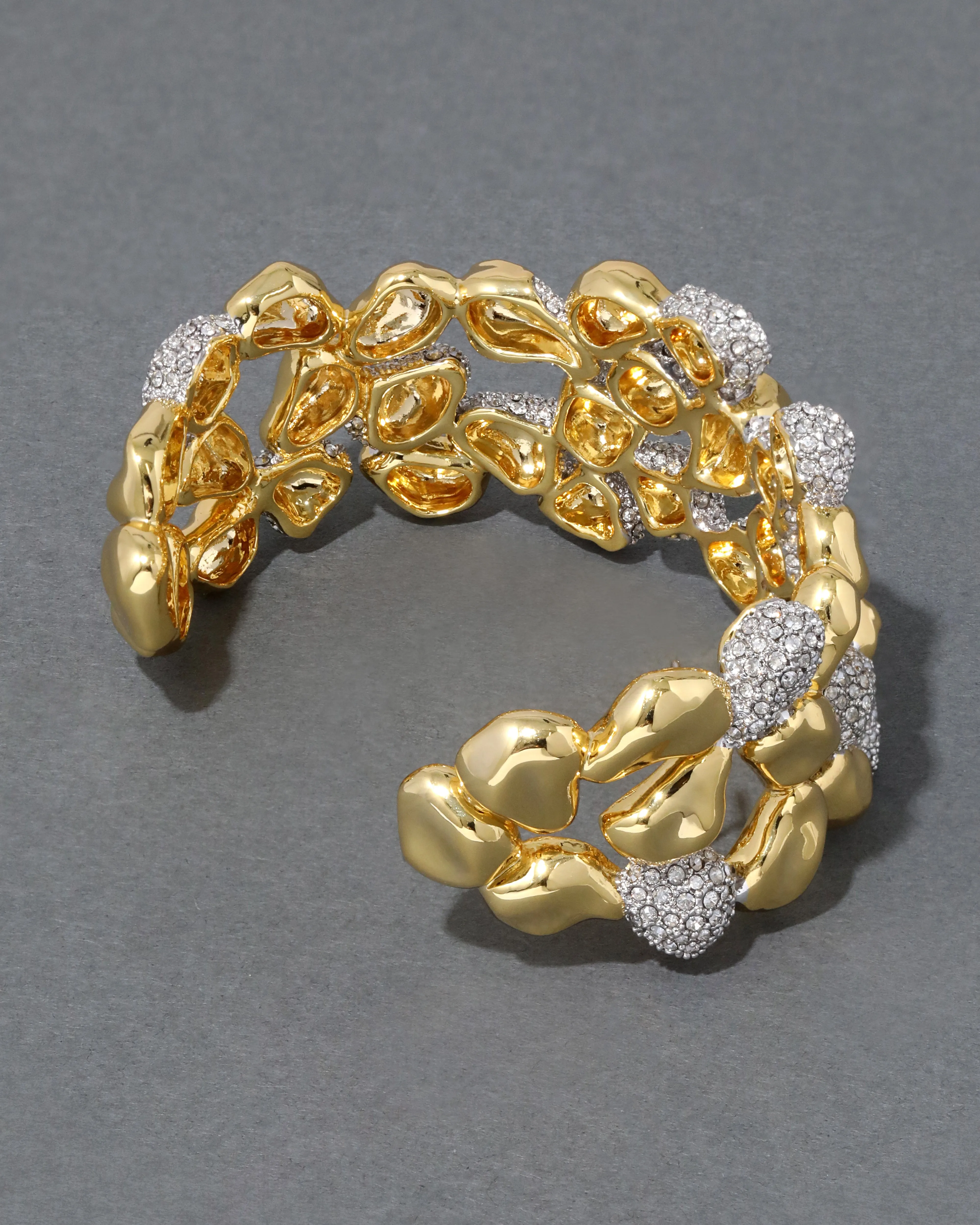 Solanales Crystal Pebble Wide Cuff Bracelet sold by Alexis Bittar product image thumbnail 5