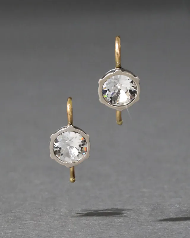 Sterling Silver & 14k Gold Petite Cut Luminous Crystal Wire Earring sold by Alexis Bittar