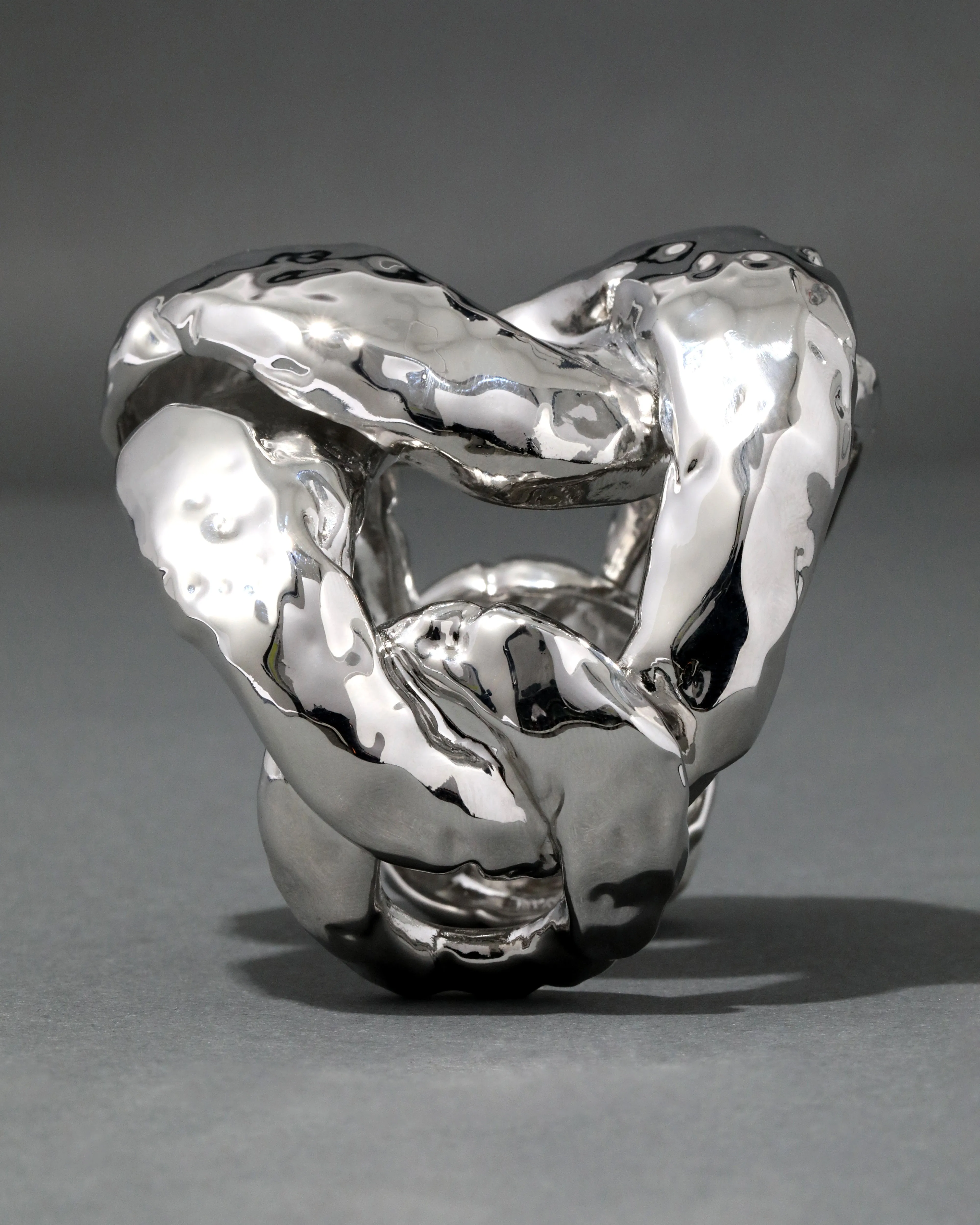 Brut Silver Large Curb Link Cuff Bracelet sold by Alexis Bittar product image thumbnail 5