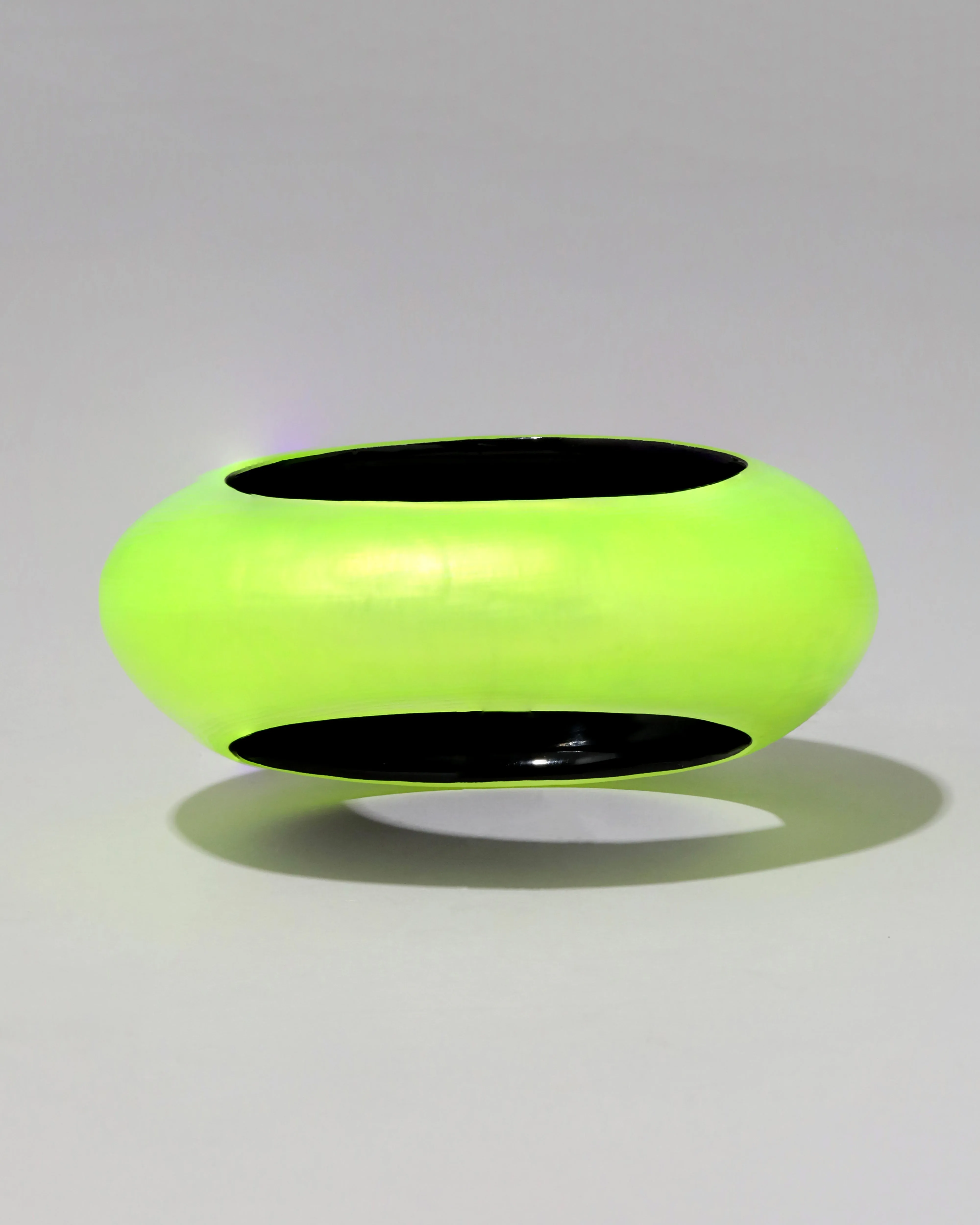 Puffy Lucite Tapered Bangle Bracelet- Neon Yellow sold by Alexis Bittar product image thumbnail 3