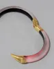 Mirrored Pyramid Lucite Brake Hinge Bracelet- Muted Pink sold by Alexis Bittar