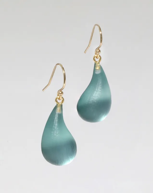 Lucite Dewdrop Earring- Teal Blue sold by Alexis Bittar