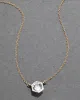 Sterling Silver & 14k Gold Cut Luminous Crystal Solitaire Necklace sold by Alexis Bittar