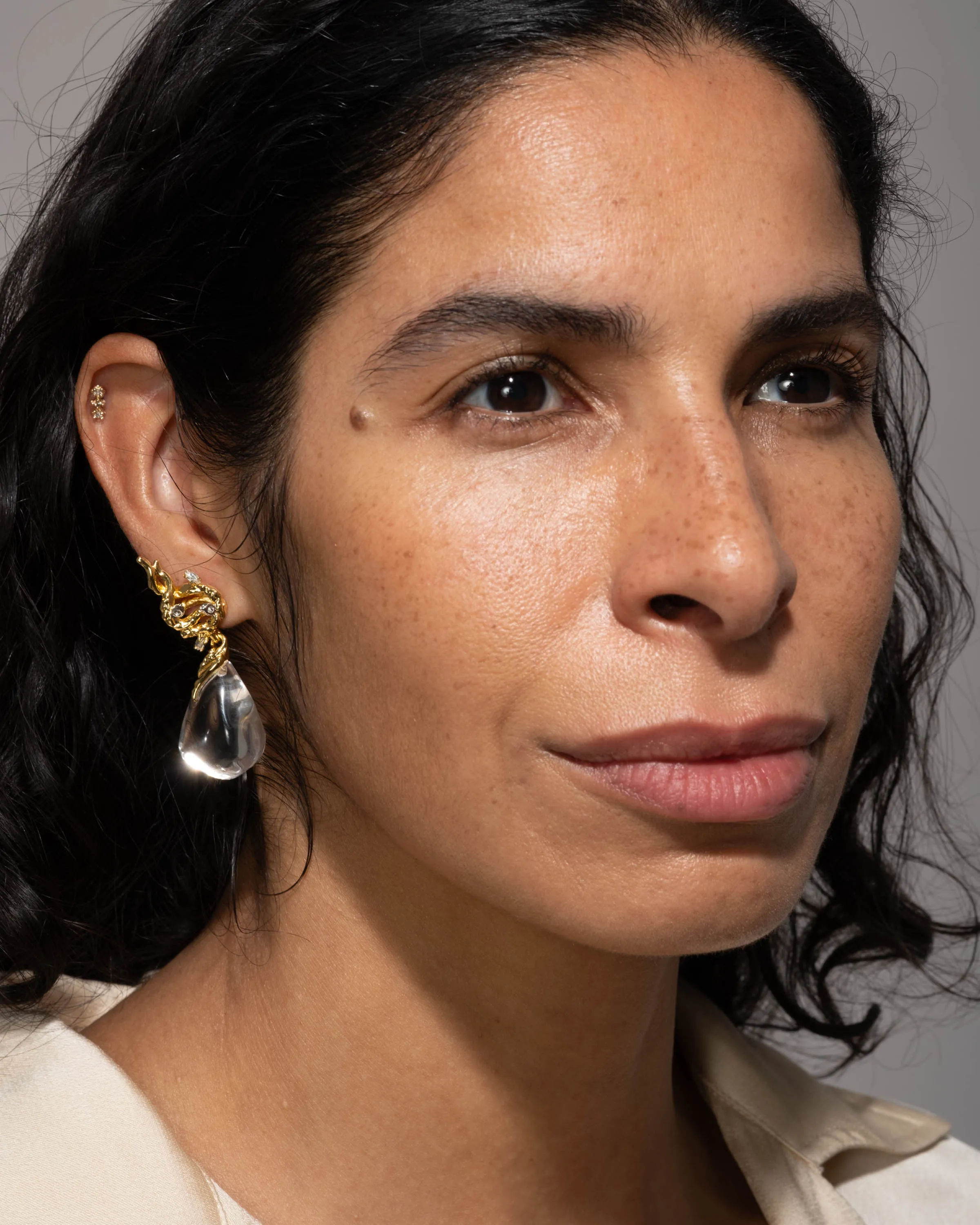 Liquid Vine Lucite Small Raindrop Earring sold by Alexis Bittar product image thumbnail 5