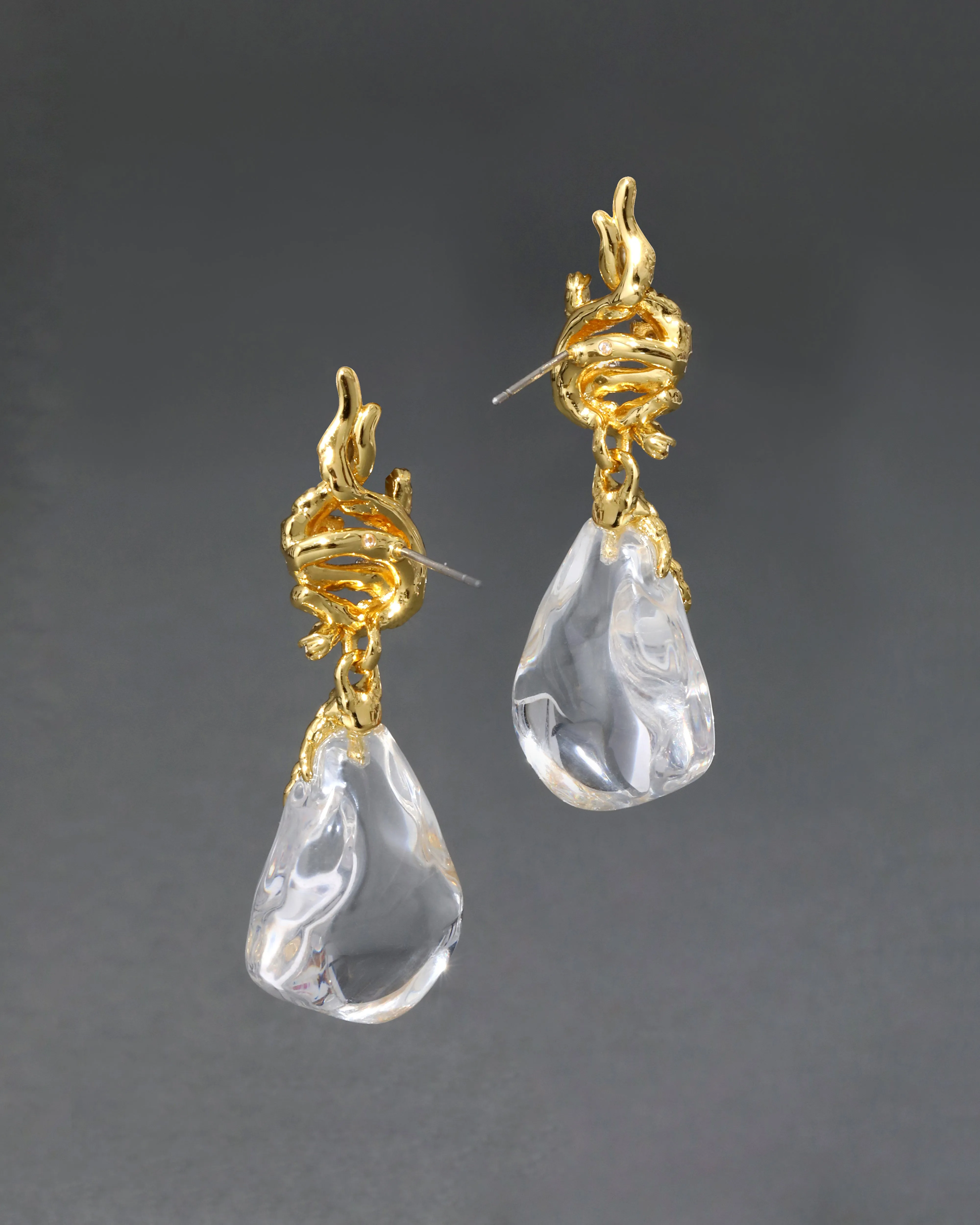 Liquid Vine Lucite Small Raindrop Earring sold by Alexis Bittar product image thumbnail 4
