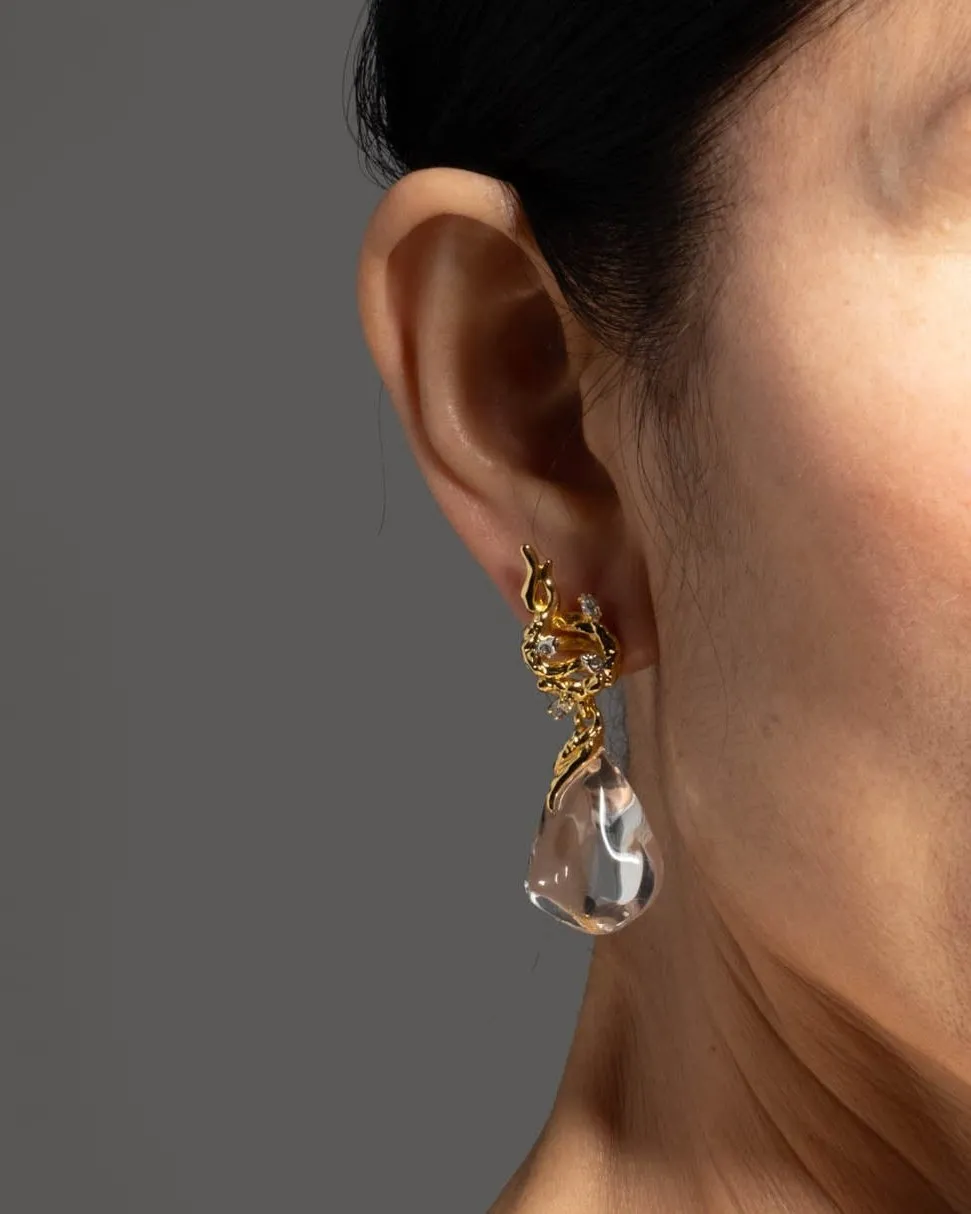 Liquid Vine Lucite Small Raindrop Earring sold by Alexis Bittar product image thumbnail 2