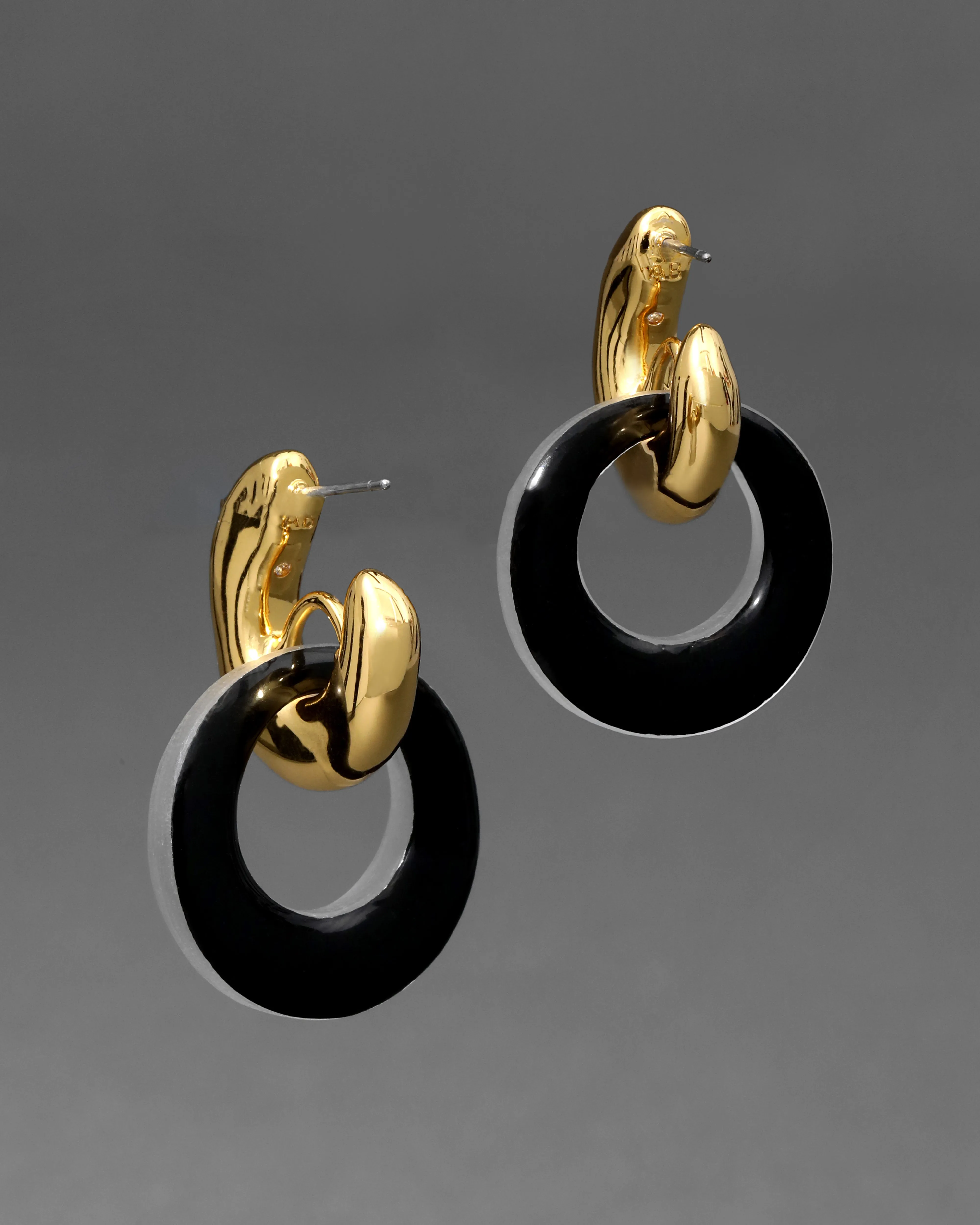 Luminous Lucite Door Knocker Earring- Pewter sold by Alexis Bittar product image thumbnail 3