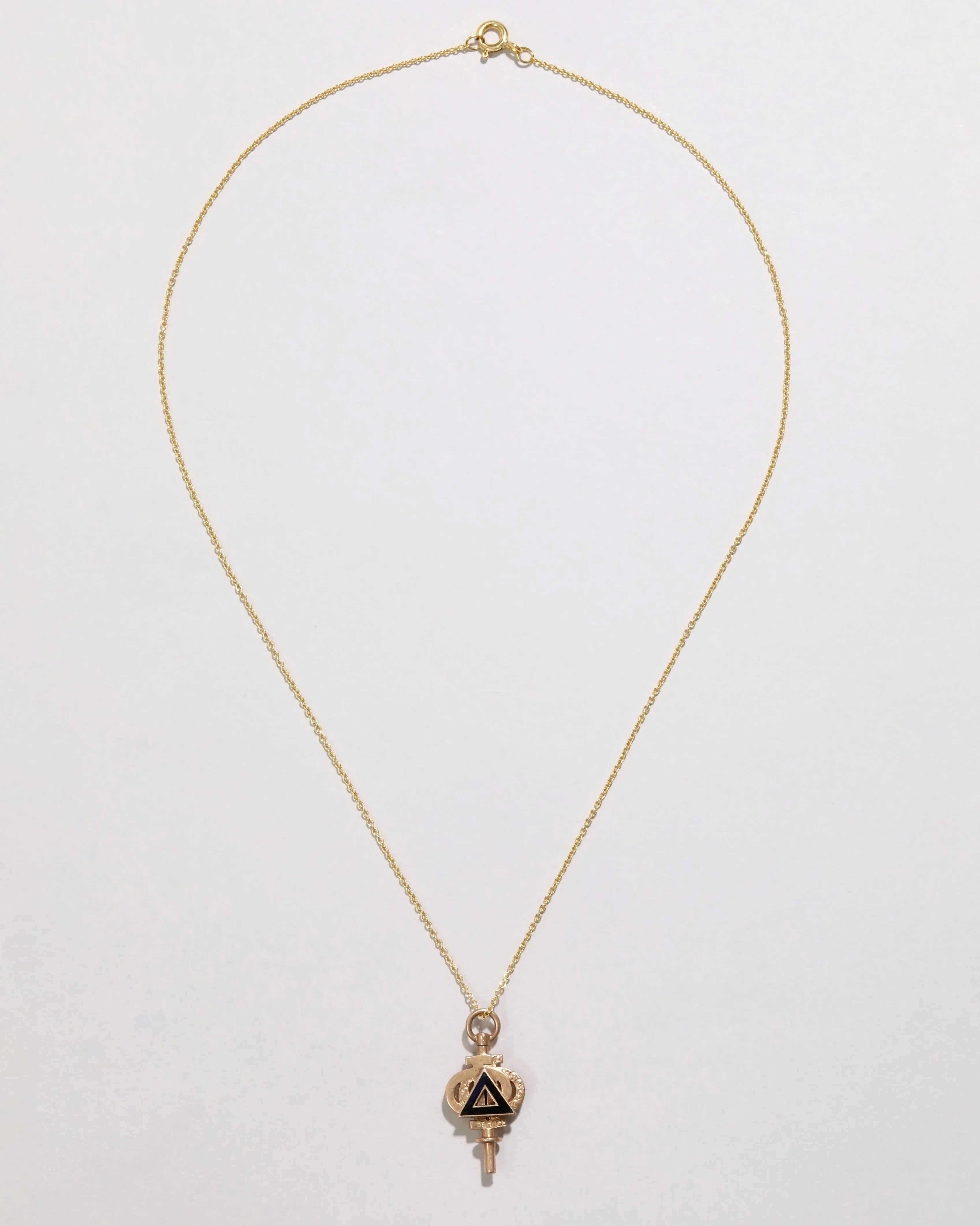 Antique 1800s 10k Gold Enamel Pendant Necklace sold by Alexis Bittar product image thumbnail 4