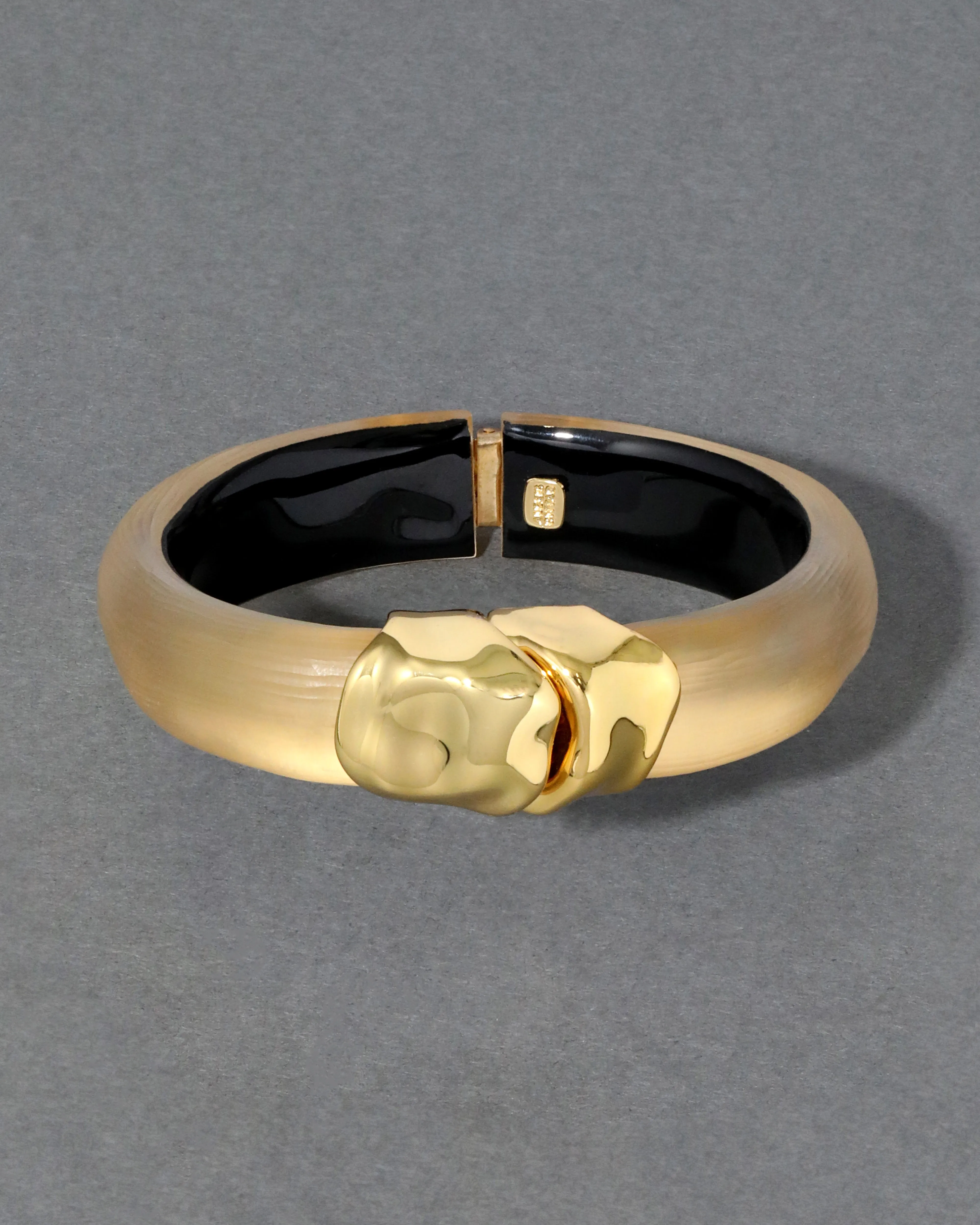 Molten Gold Lucite Hinge Bracelet- Gold sold by Alexis Bittar