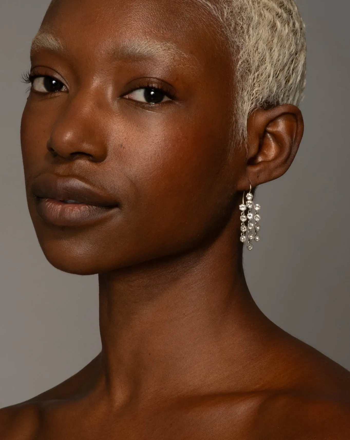 Sterling Silver Cut Luminous Crystal Chandelier Earrings sold by Alexis Bittar product image thumbnail 2