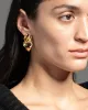 Crumpled Small Post Earring- Gold sold by Alexis Bittar