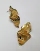 Crumpled Small Post Earring- Gold sold by Alexis Bittar