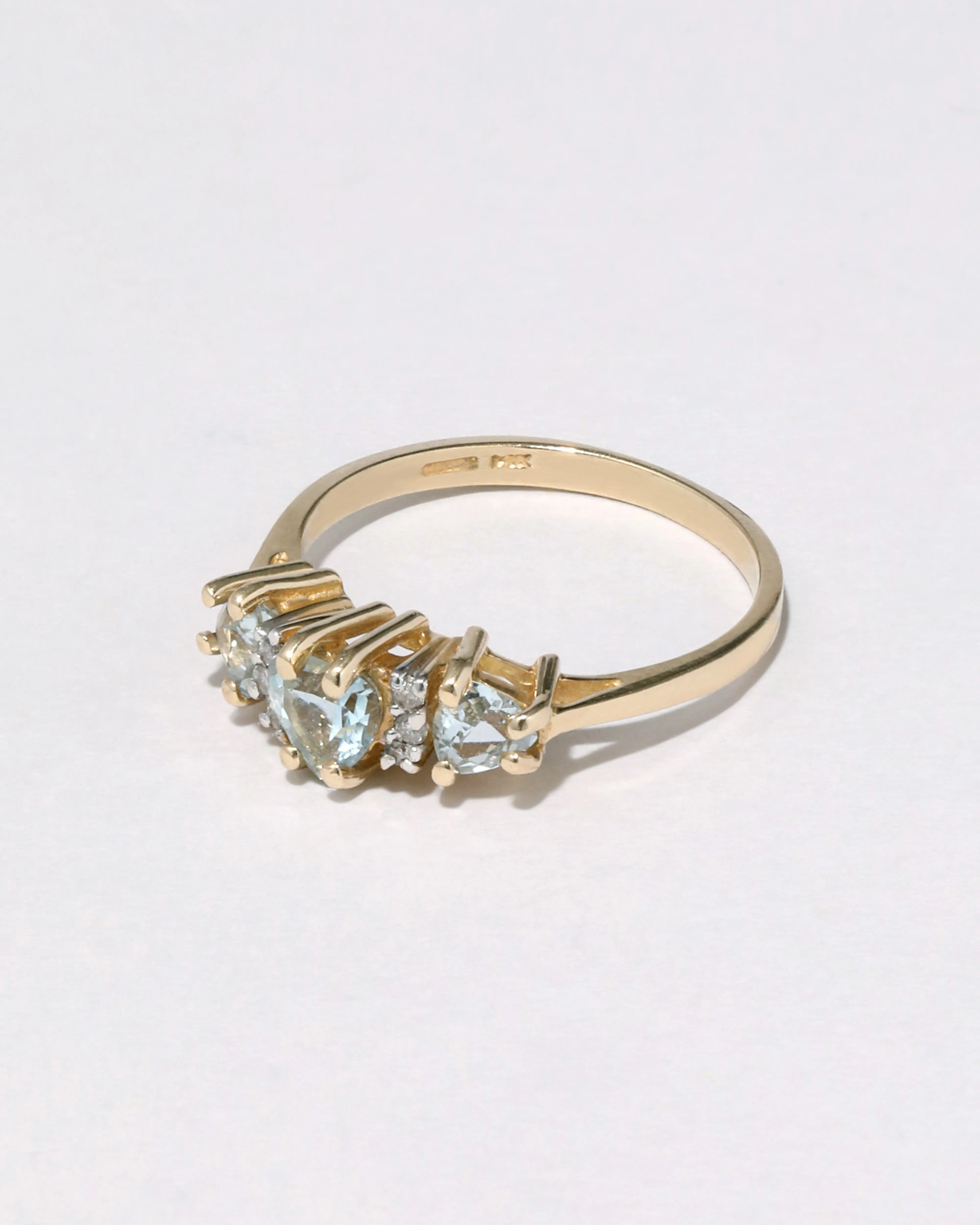 Vintage 1980s 14k Gold Aquamarine & Diamond Ring sold by Alexis Bittar product image thumbnail 2