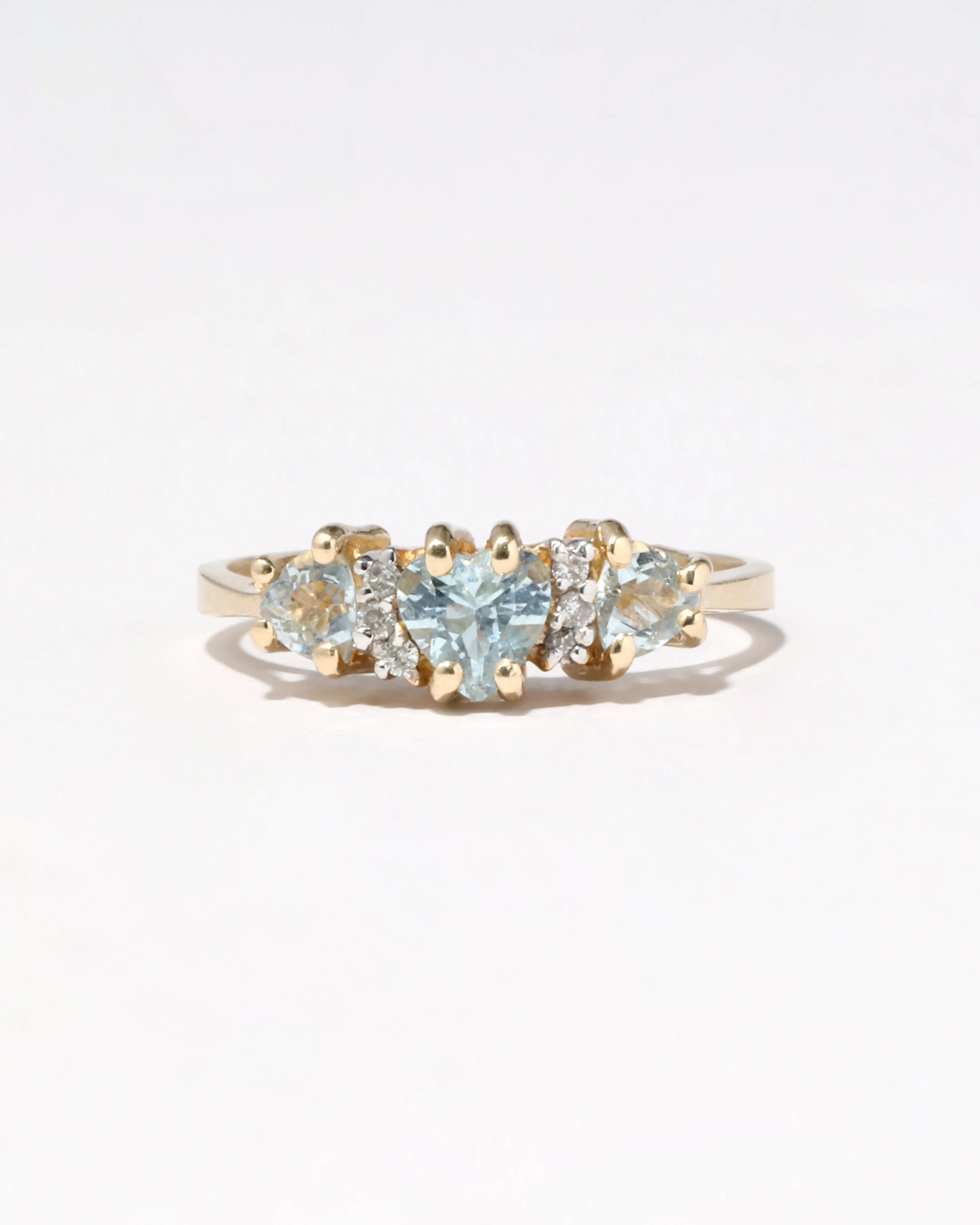 Vintage 1980s 14k Gold Aquamarine & Diamond Ring sold by Alexis Bittar product image thumbnail 3