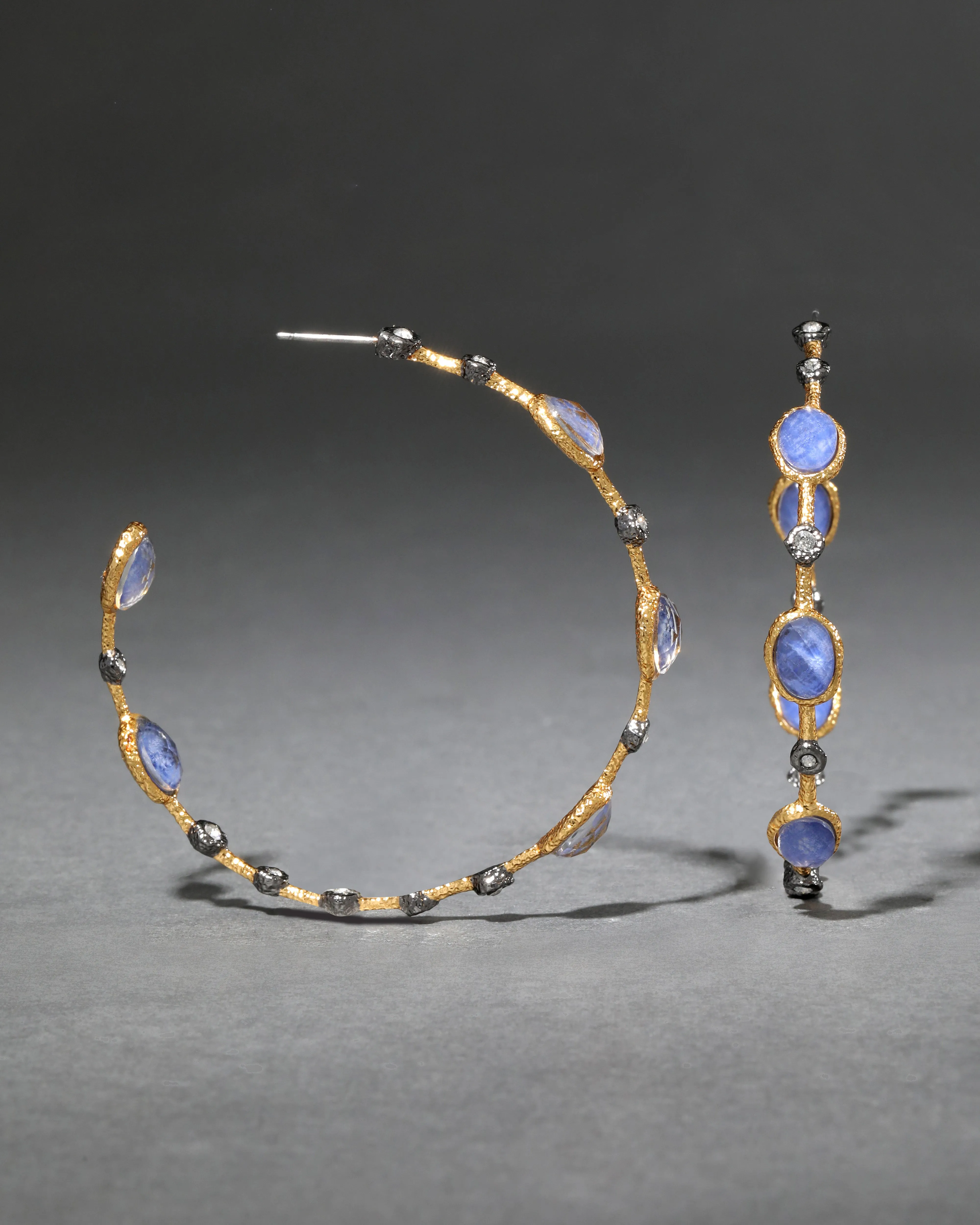 Archive Byzantine Cobalt Hoop Earring sold by Alexis Bittar product image thumbnail 3