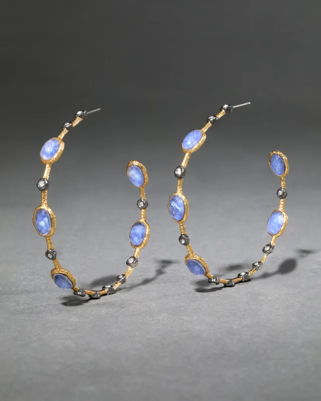 Archive Byzantine Cobalt Hoop Earring sold by Alexis Bittar