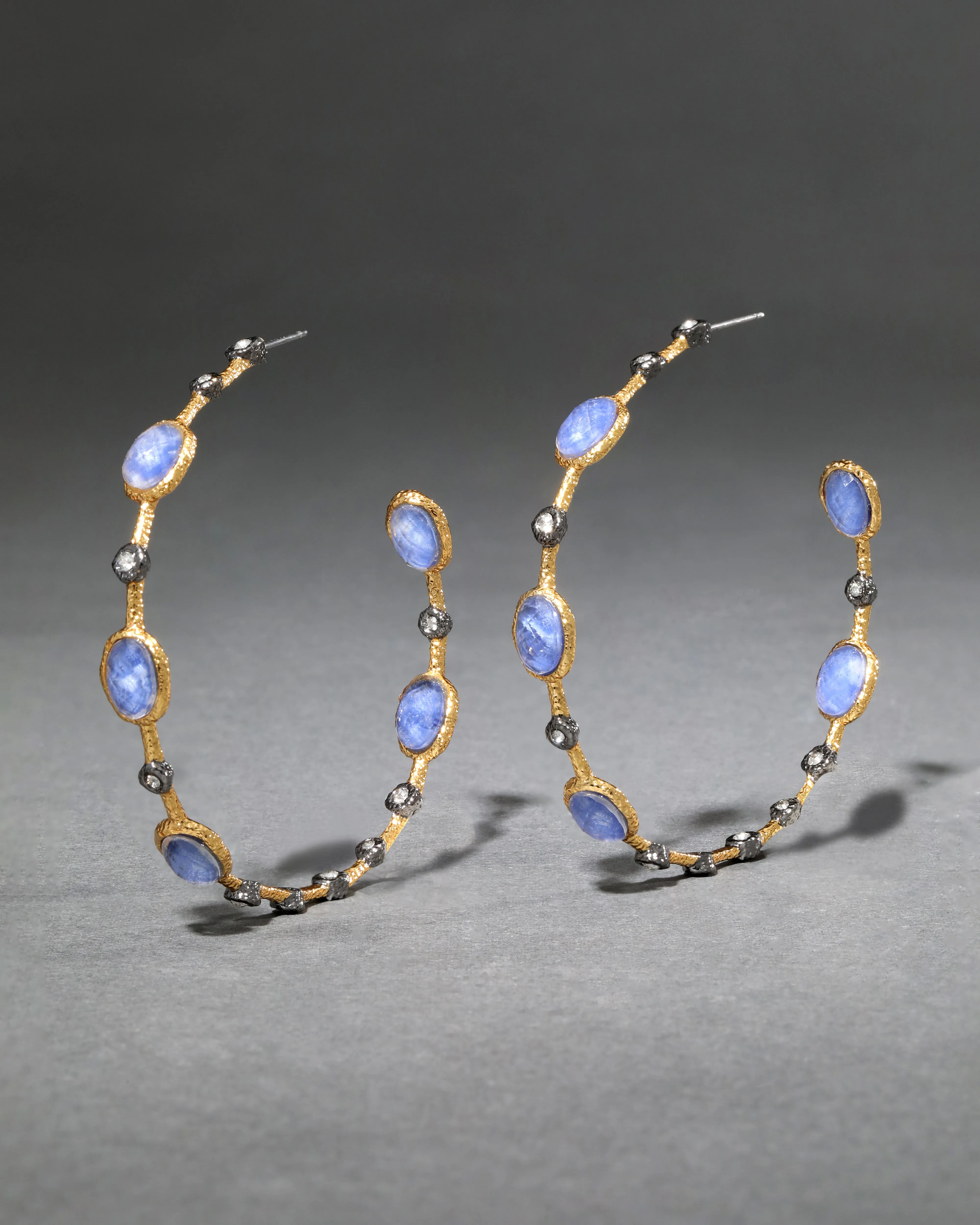 Archive Byzantine Cobalt Hoop Earring sold by Alexis Bittar