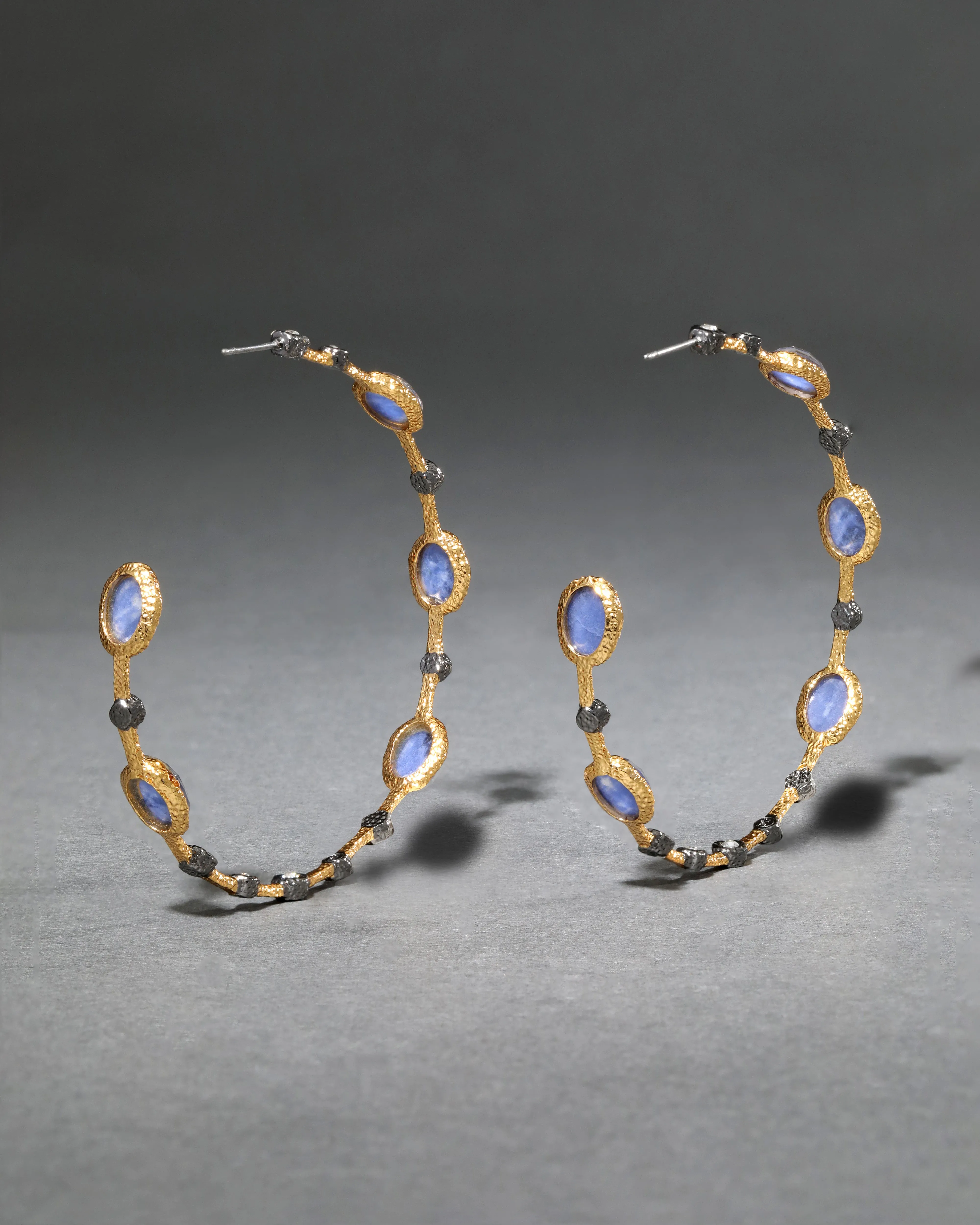 Archive Byzantine Cobalt Hoop Earring sold by Alexis Bittar product image thumbnail 2