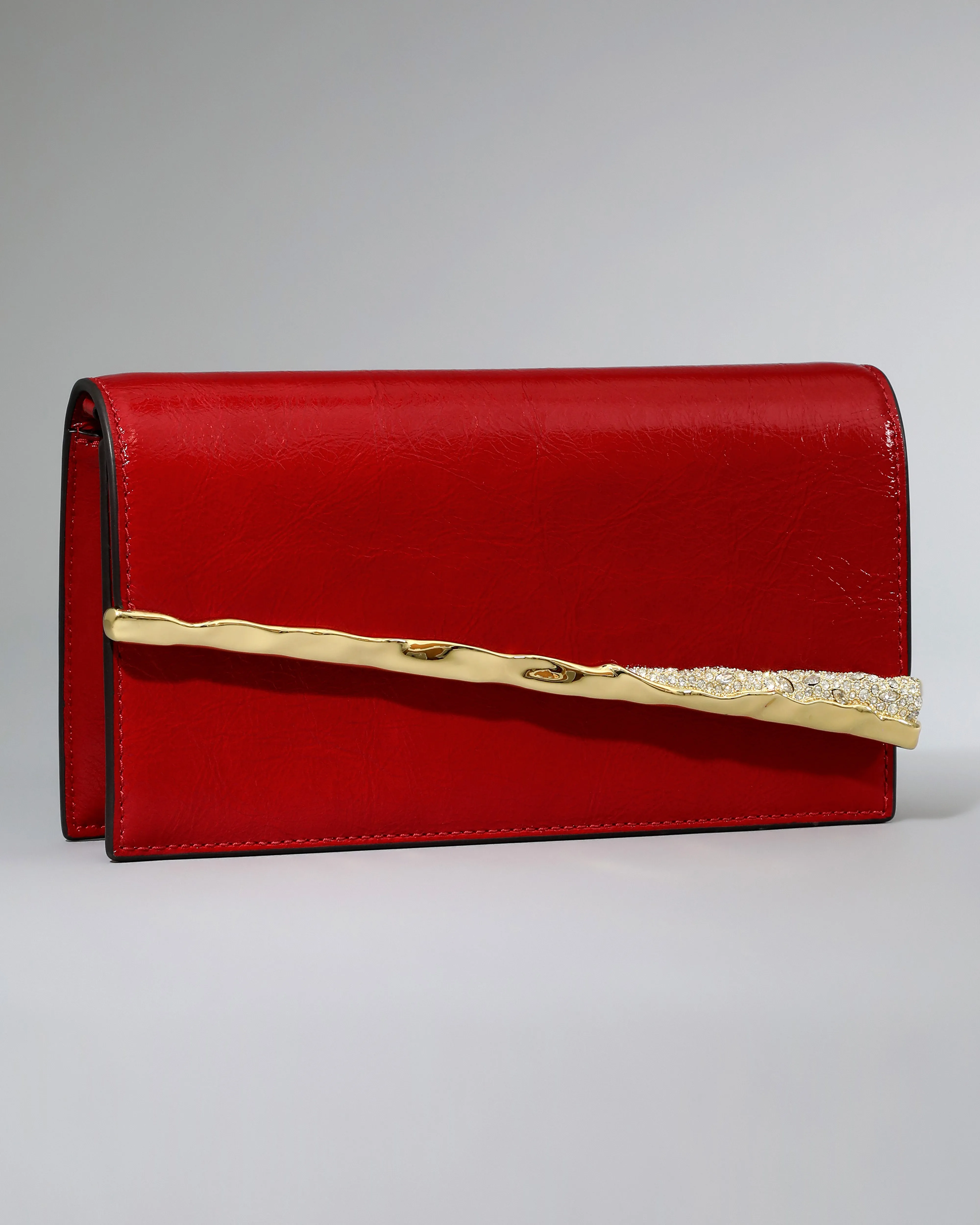 Gold Angular Convertible Crossbody Bag- Rouge sold by Alexis Bittar product image thumbnail 4