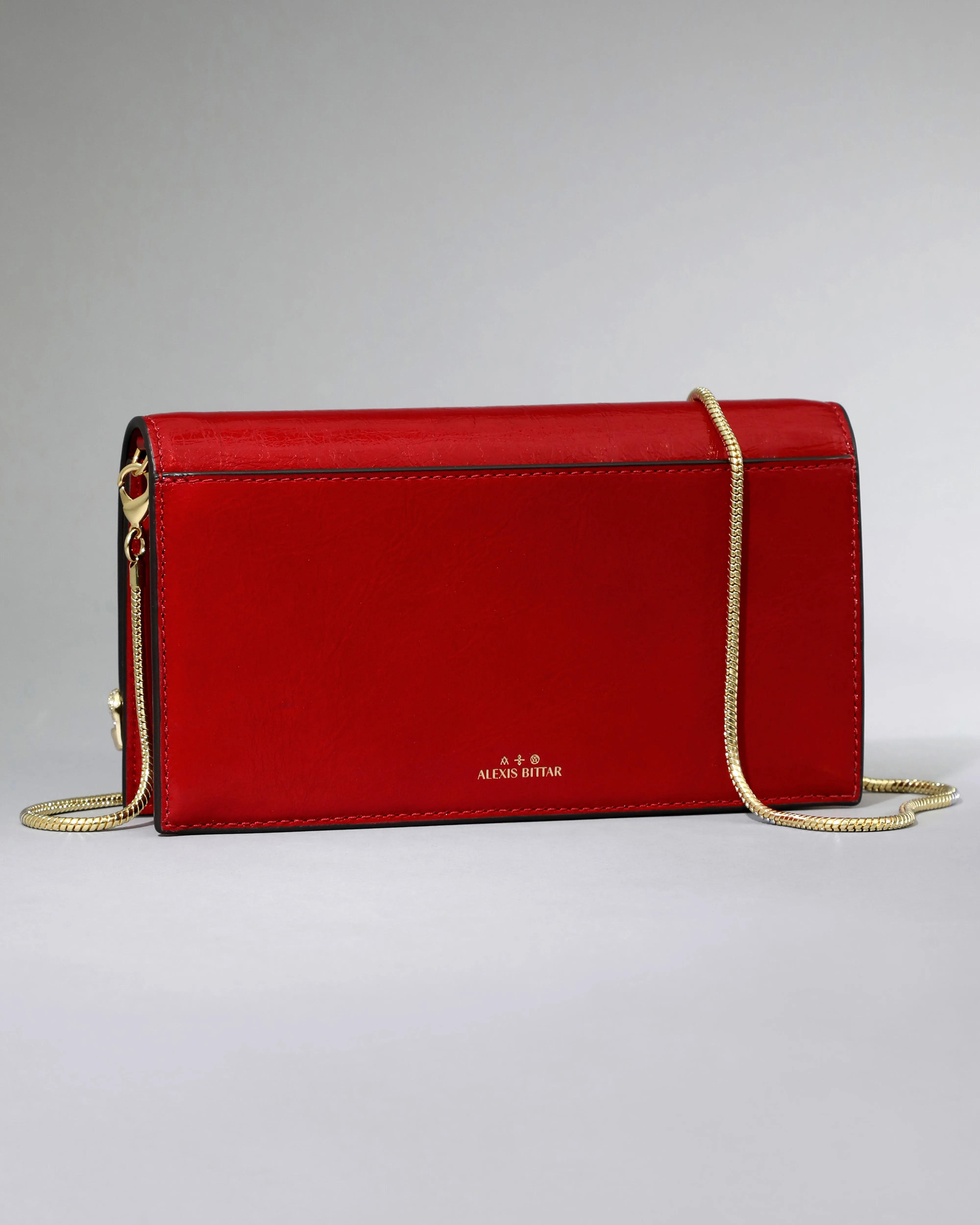 Gold Angular Convertible Crossbody Bag- Rouge sold by Alexis Bittar product image thumbnail 5