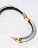 Mirrored Pyramid Lucite Brake Hinge Bracelet- Teal Blue sold by Alexis Bittar