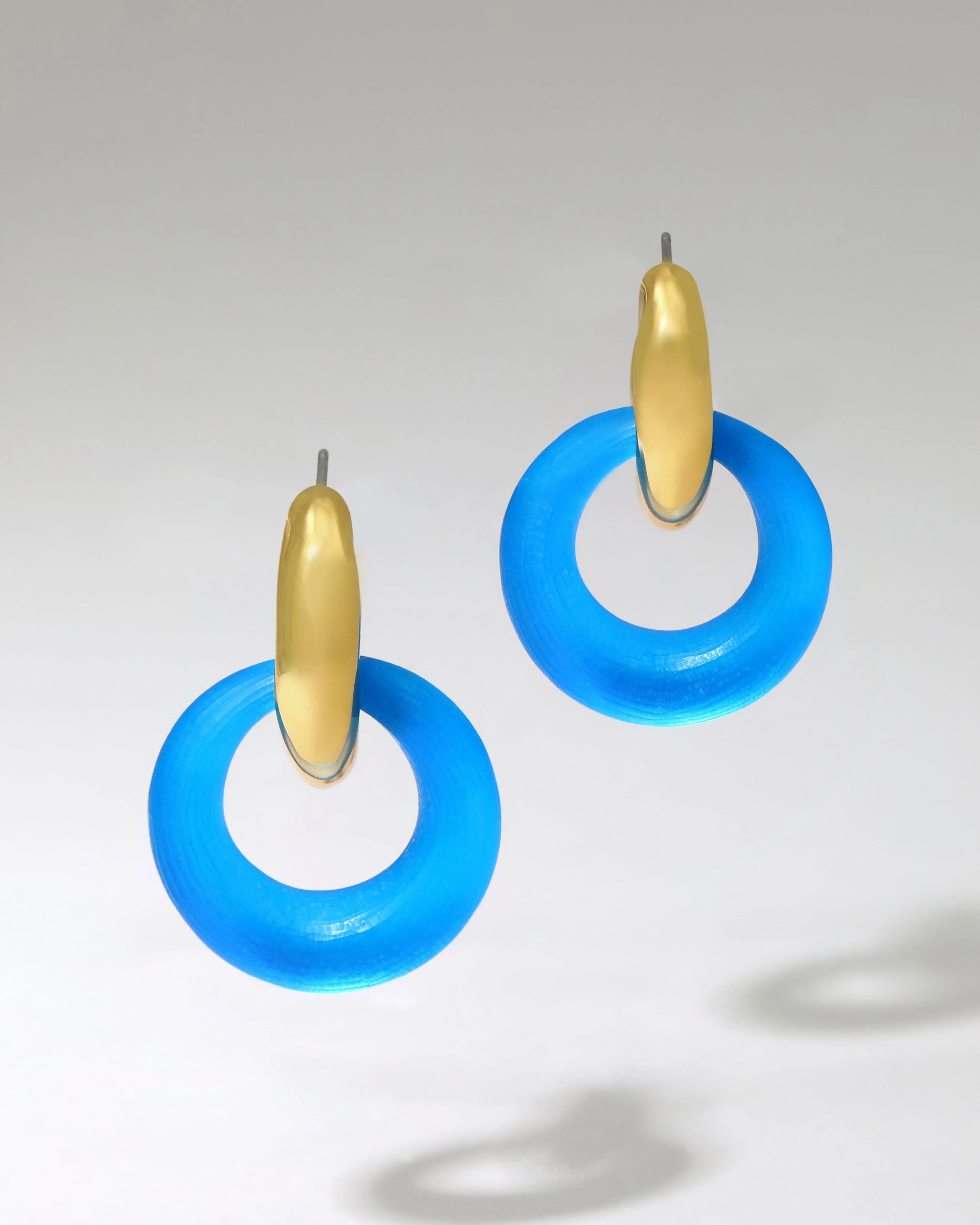 Luminous Lucite Door Knocker Earring- Cerulean sold by Alexis Bittar
