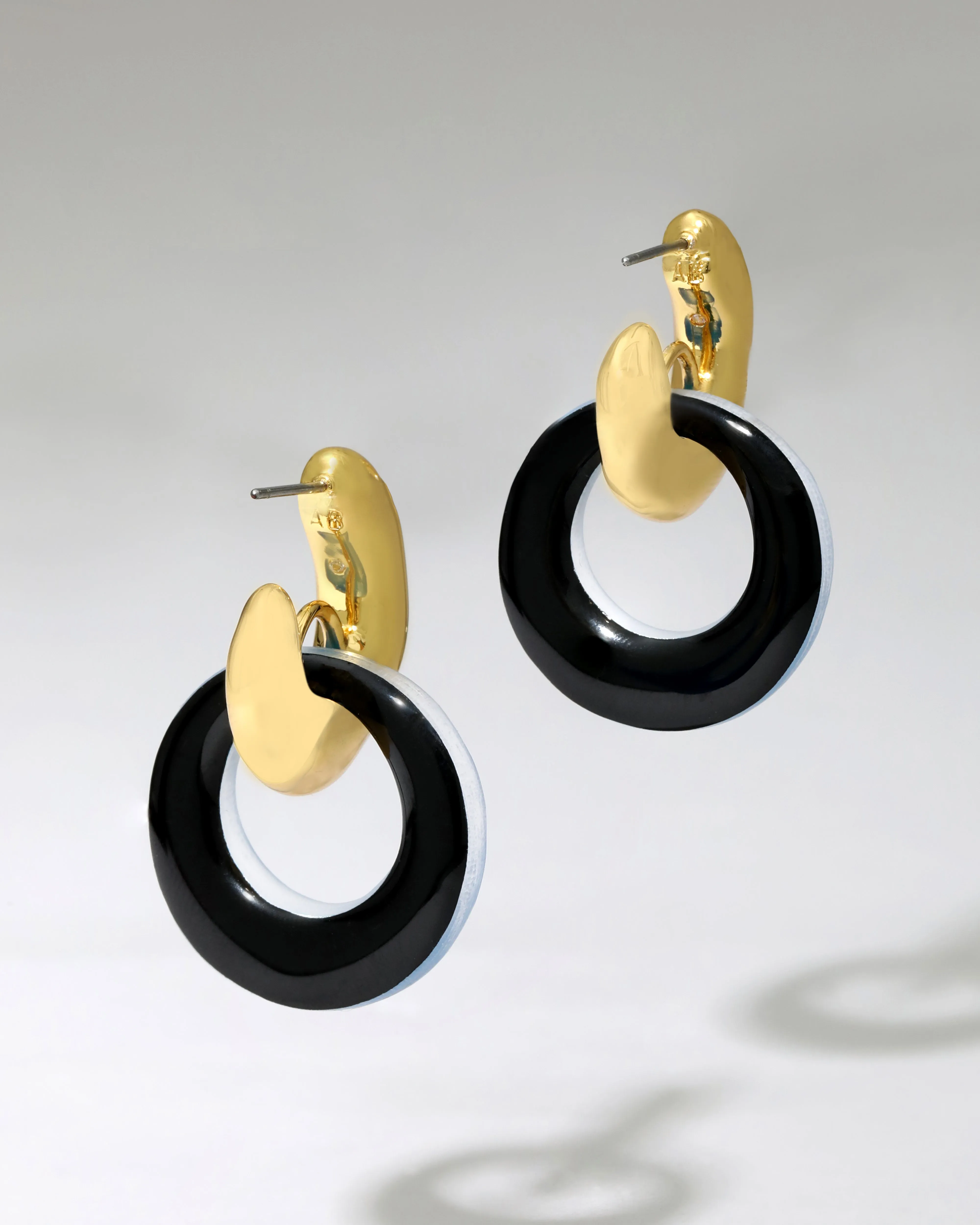 Luminous Lucite Door Knocker Earring- Cerulean sold by Alexis Bittar product image thumbnail 3