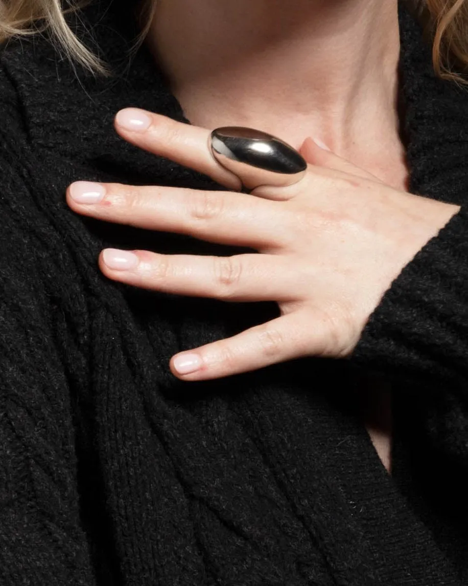 Molten Silver Knuckle Ring sold by Alexis Bittar product image thumbnail 5